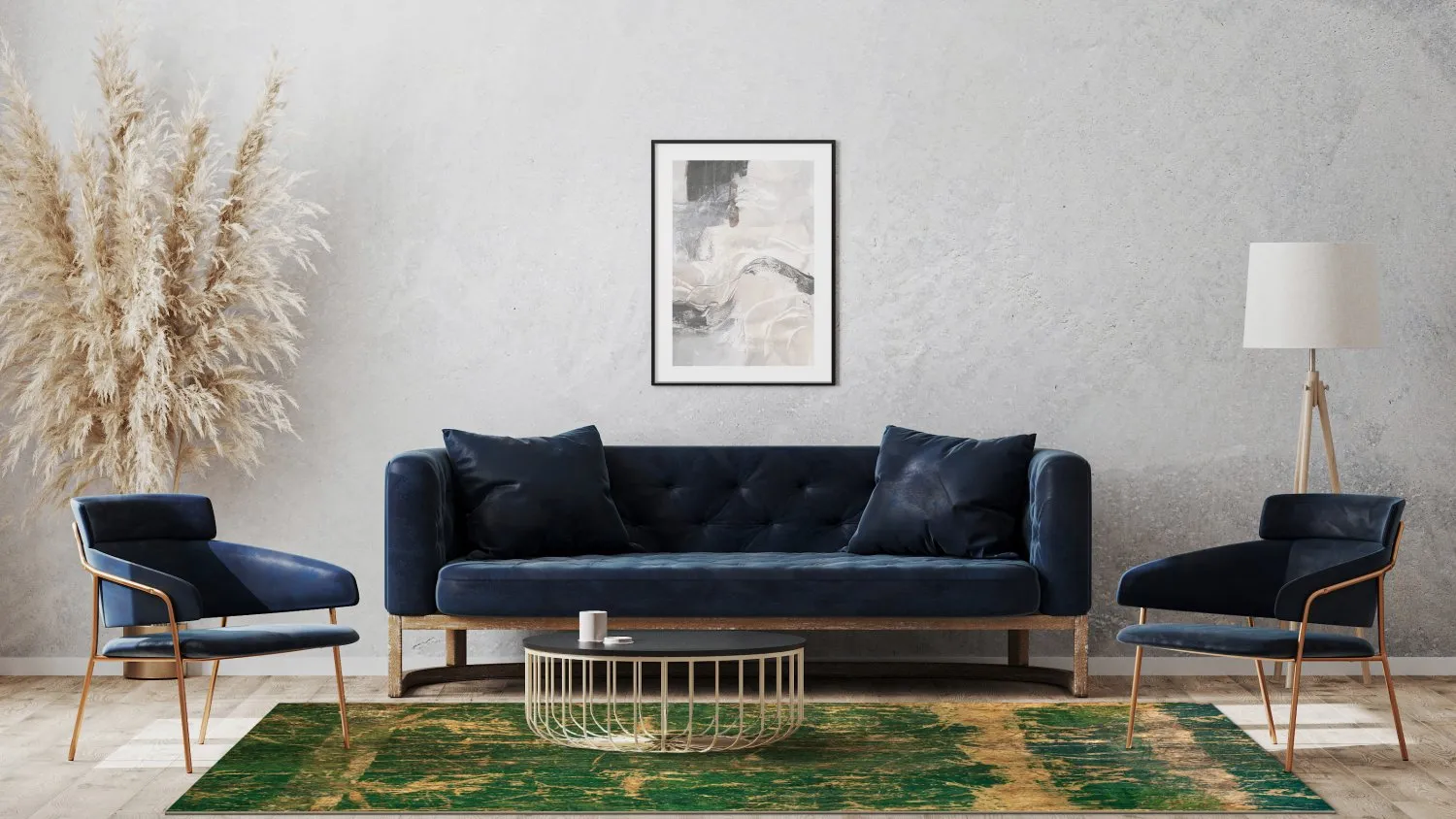 Tapete Wilton - Cantoria (bege/verde)