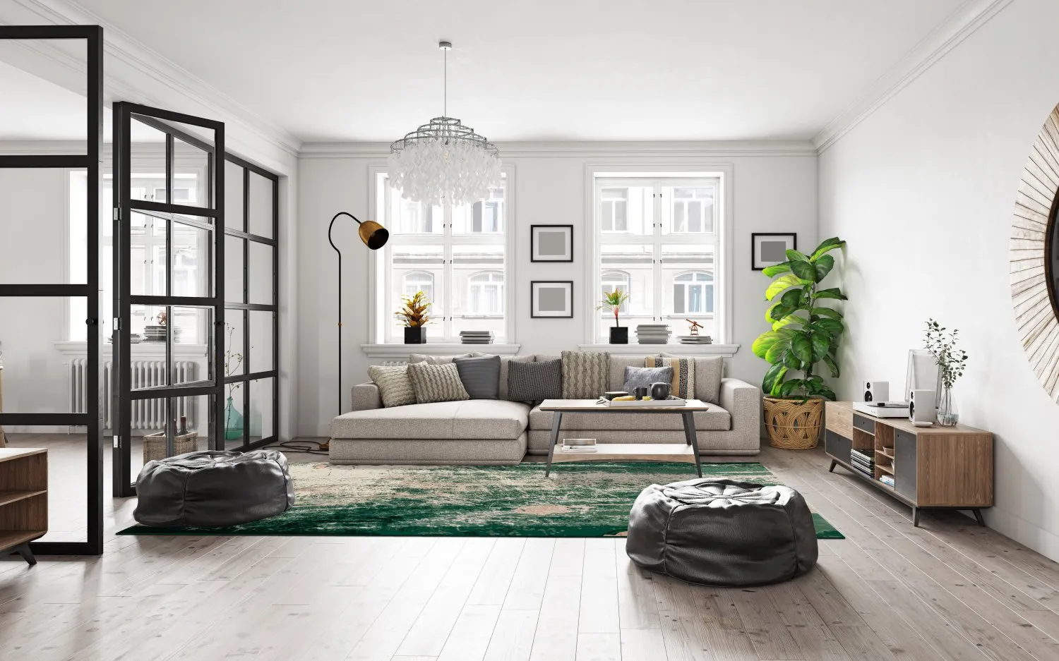 Tapete Wilton - Tamalous (bege/verde)