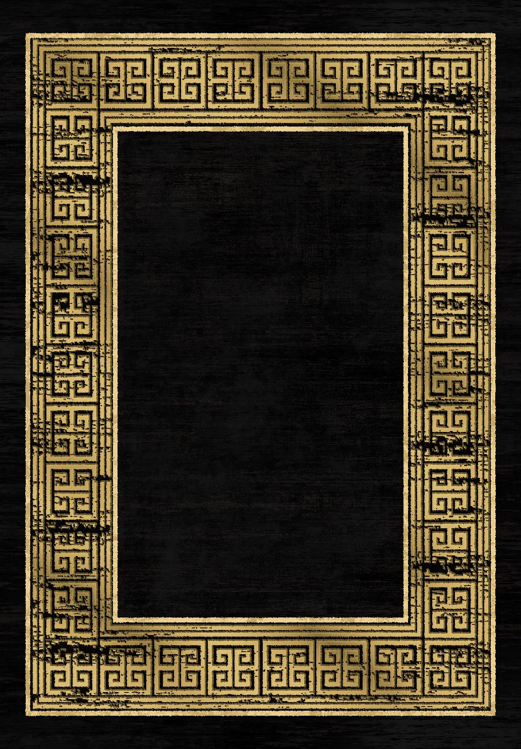 Tapete Wilton - Tilos (preto/dourado)