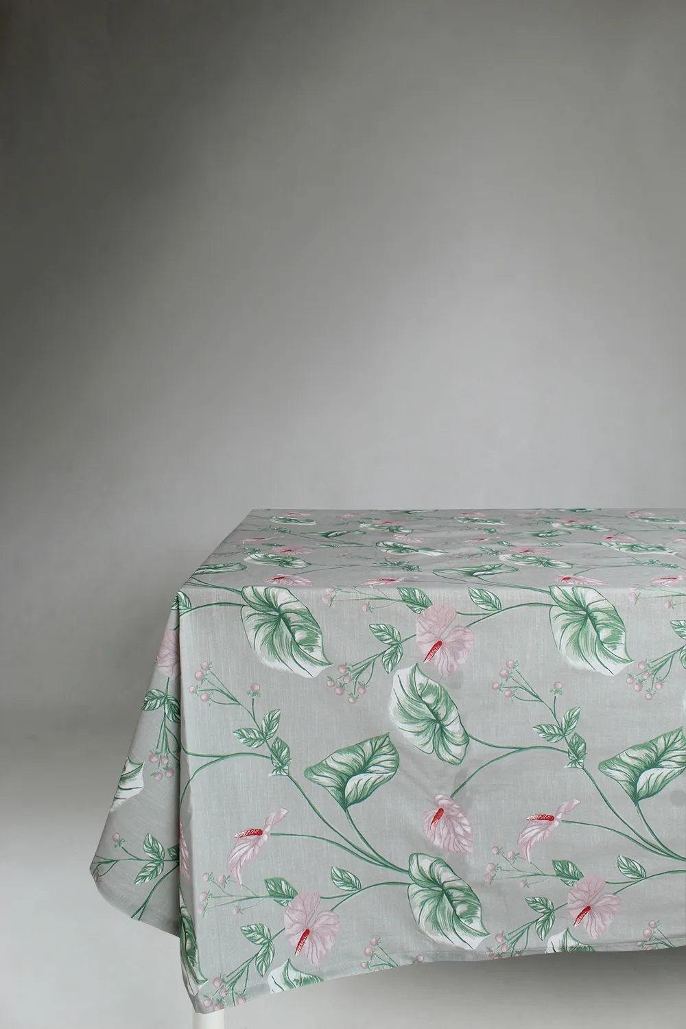 Toalha de mesa de algodão Adella (verde/roxo)