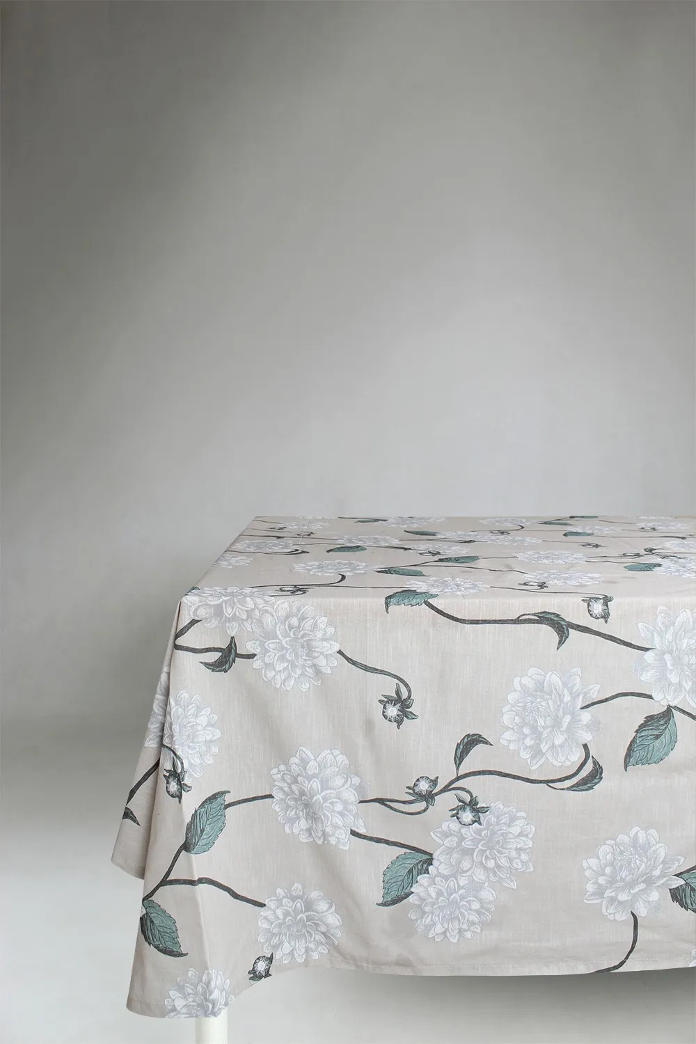 Toalha de mesa de algodão Alyssa (bege/cinza)