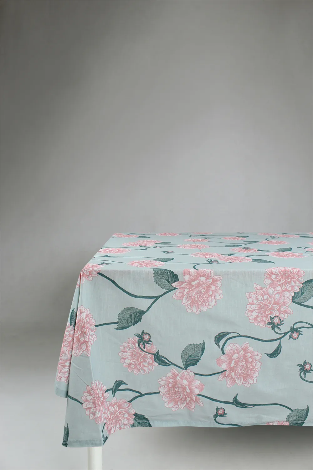 Toalha de mesa de algodão Alyssa (verde/rosa)