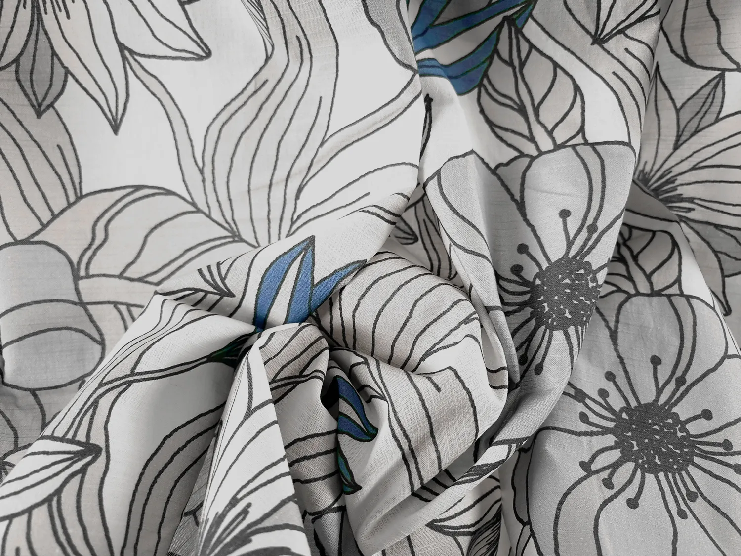 Toalha de mesa de algodão Aurelia (azul)