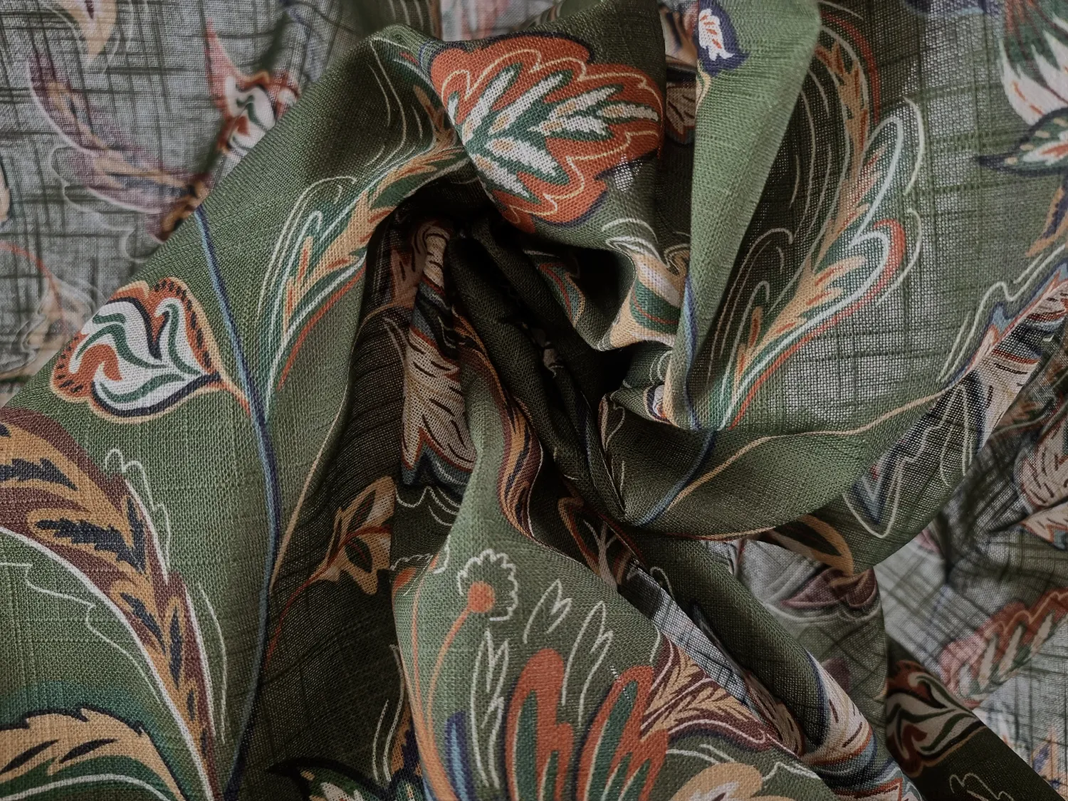 Toalha de mesa de algodão Dagny (verde)