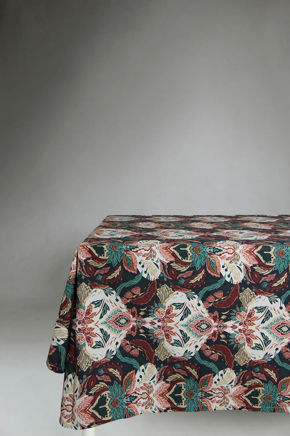 Toalha de mesa de algodão Paula (azul/multi)