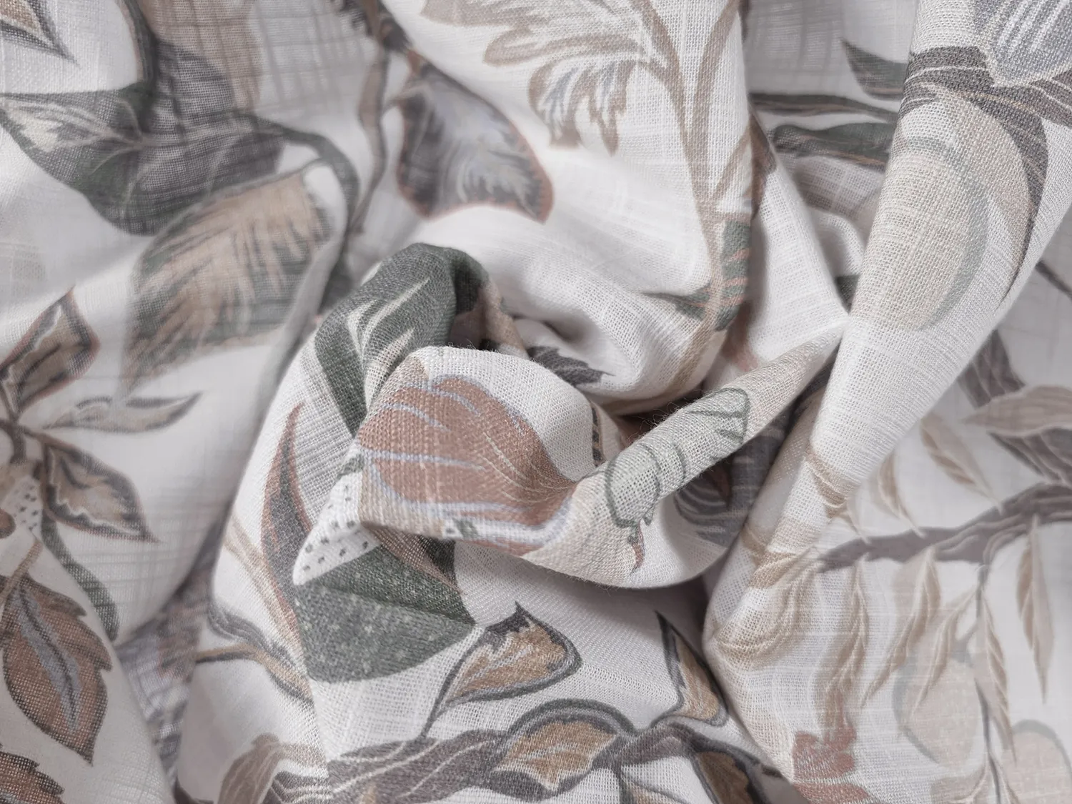 Toalha de mesa de algodão Serena (cinza/bege)