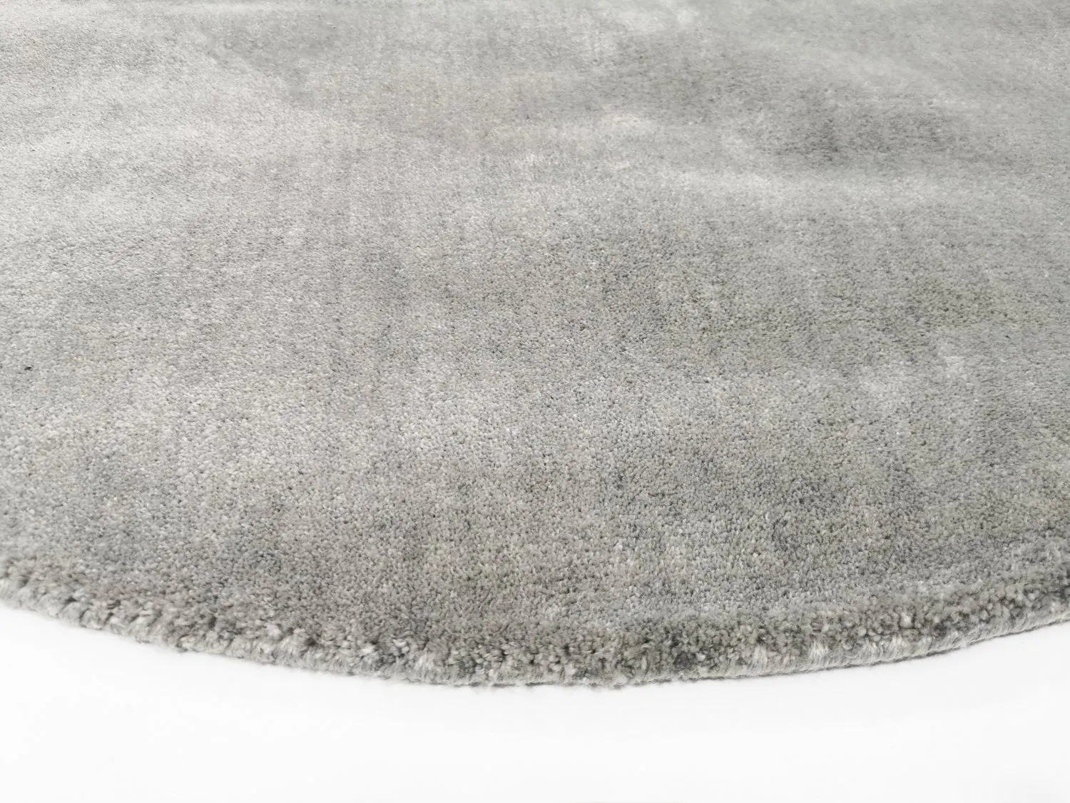 Tapete redondo - Recycled PET with viscose look (cinza)