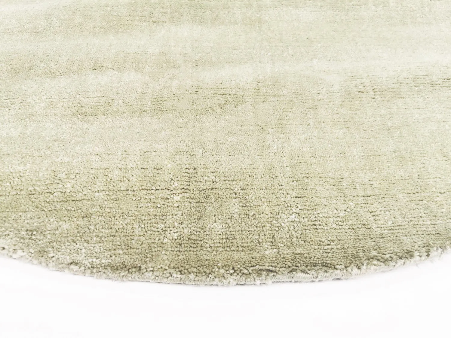 Tapete redondo - Recycled PET with viscose look (verde menta)