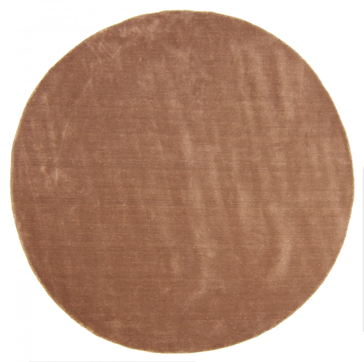 Tapete redondo - Recycled PET with viscose look (marrom)