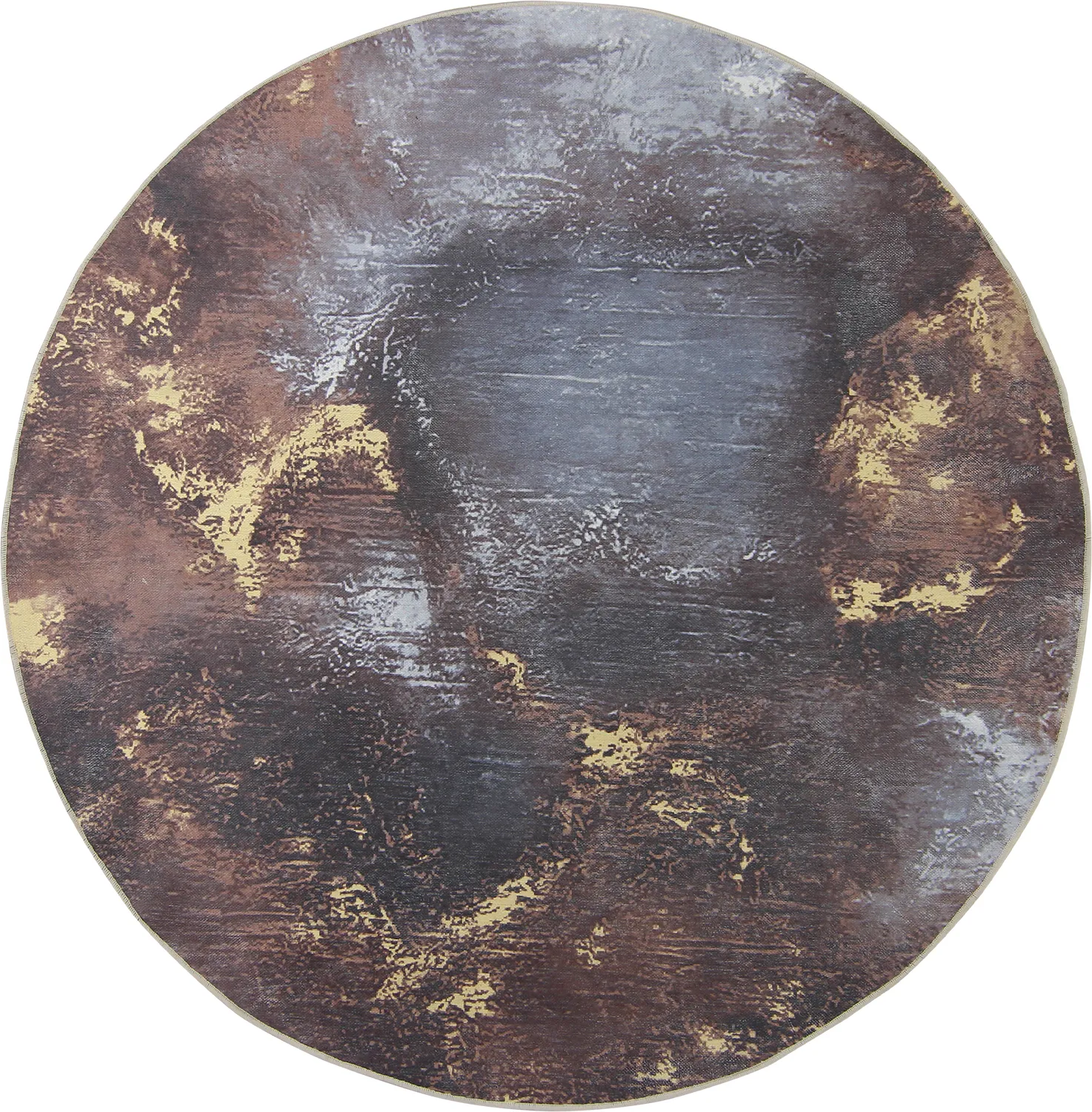 Tapete redondo - Sanza (cinza/multicolorido)