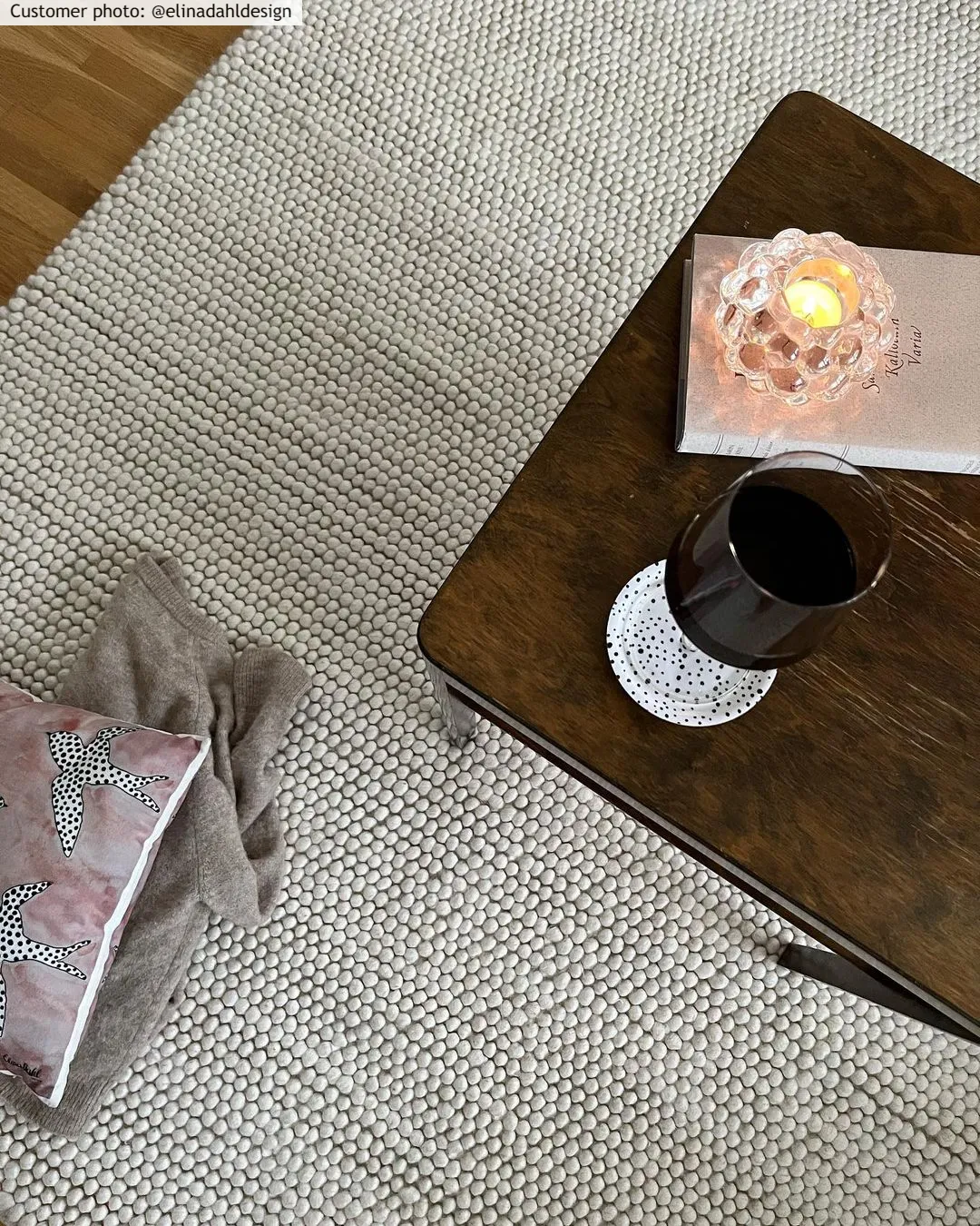 Tapete de lã - Avafors Wool Bubble (bege)