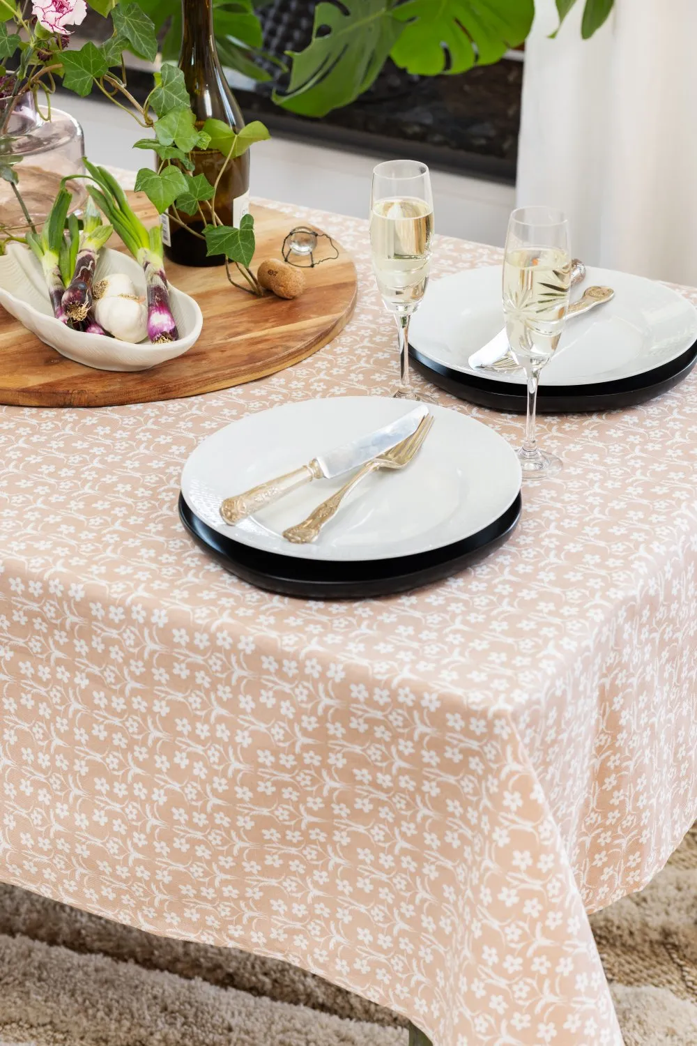 Toalha de mesa de algodão Ella (rosa)