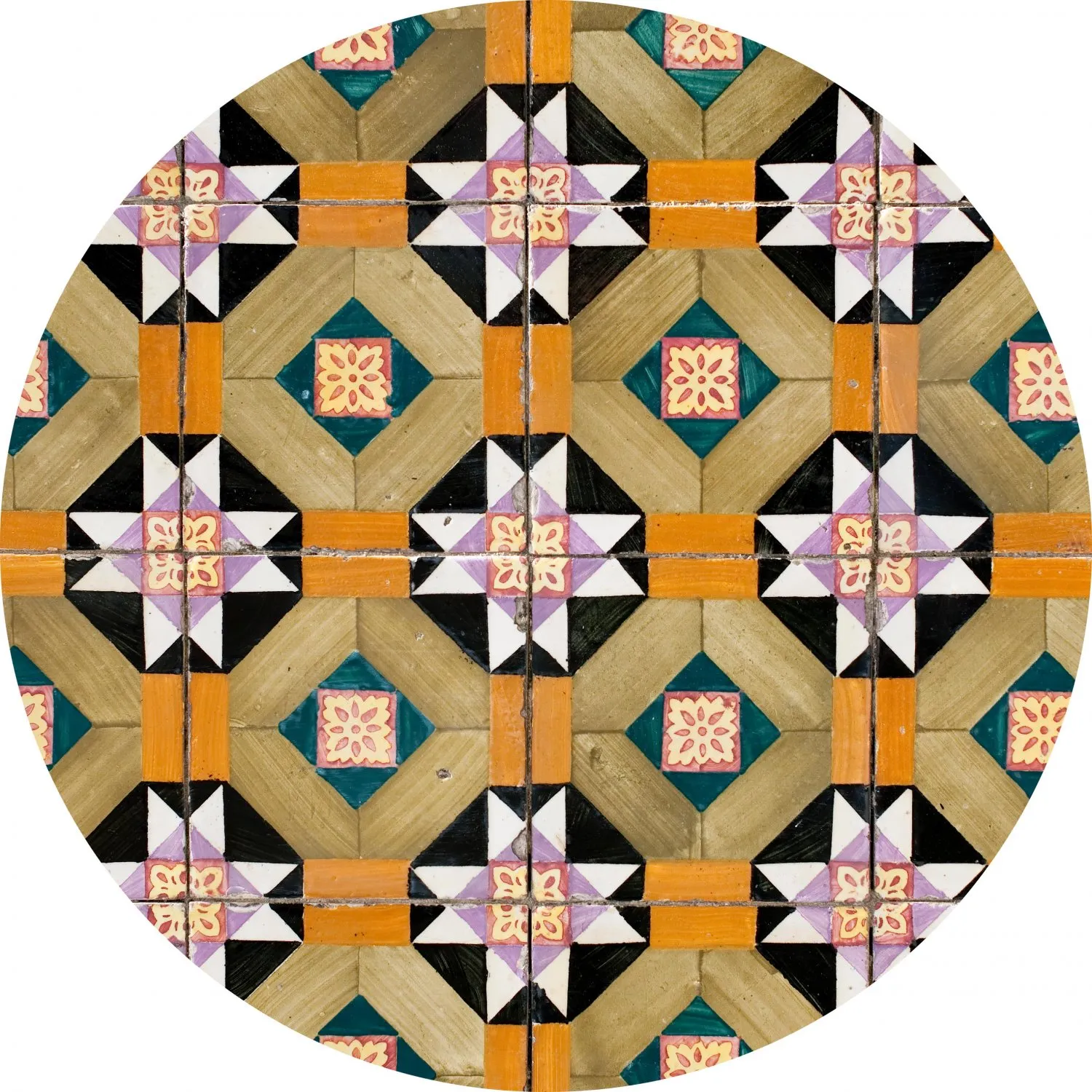 Tapete redondo - Bastia (multicolorido)