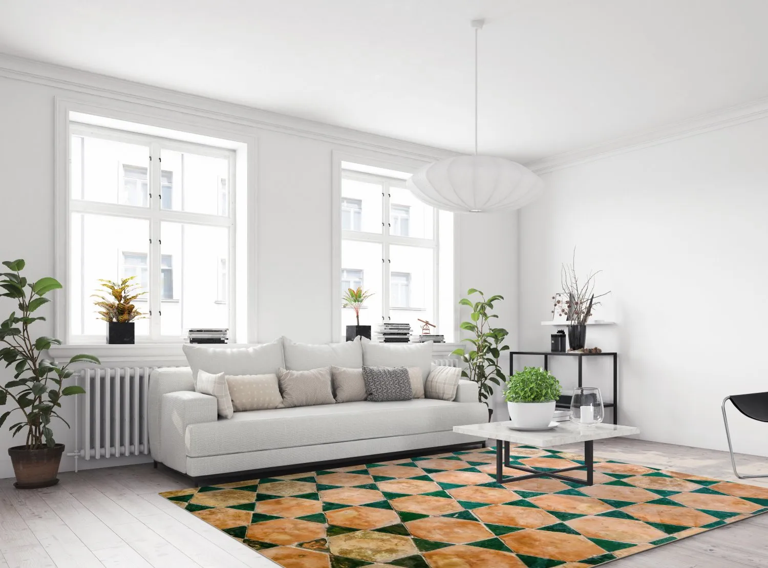 Tapete Wilton - Calvi (bege/verde)