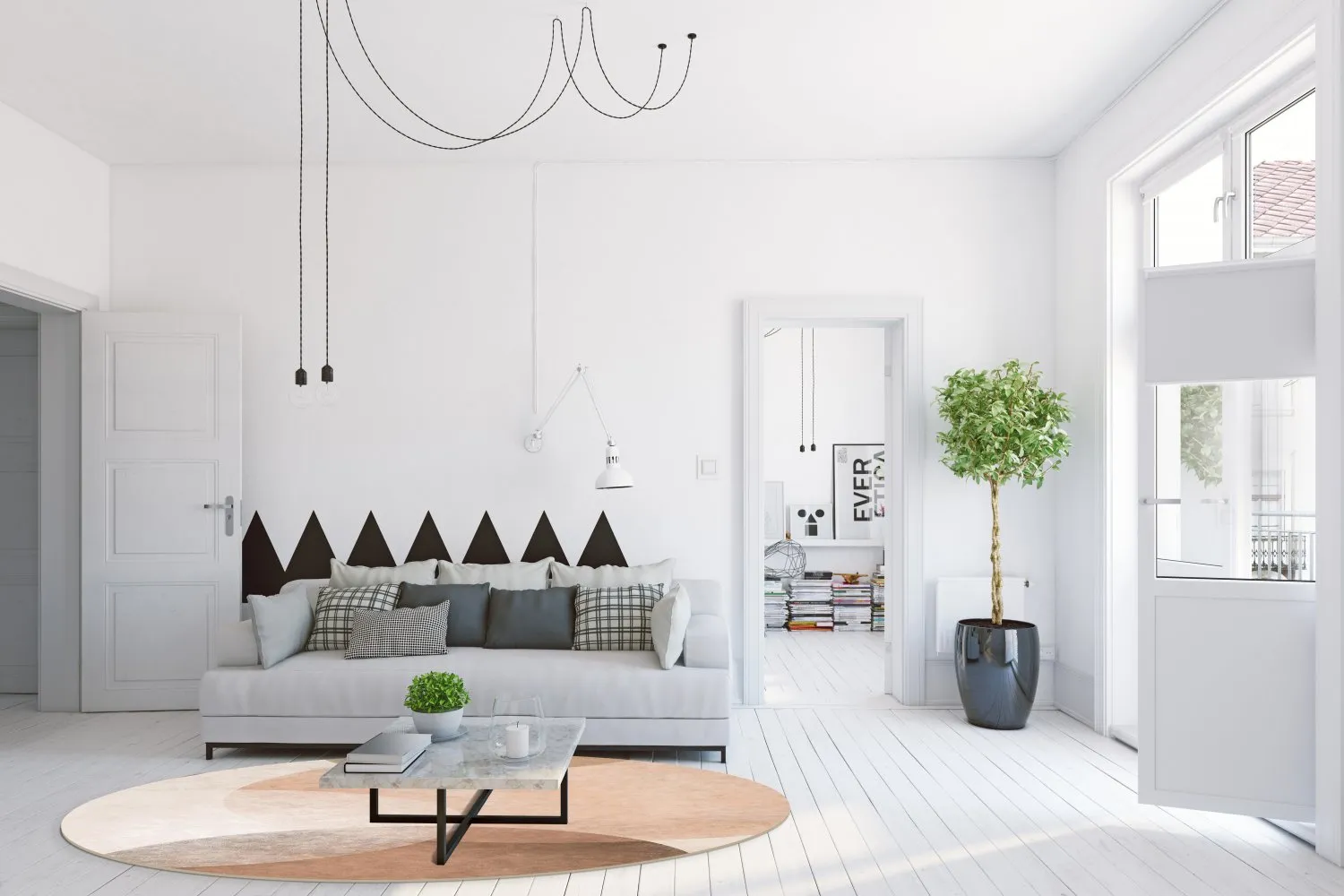 Tapete redondo - Craon (multicolorido)