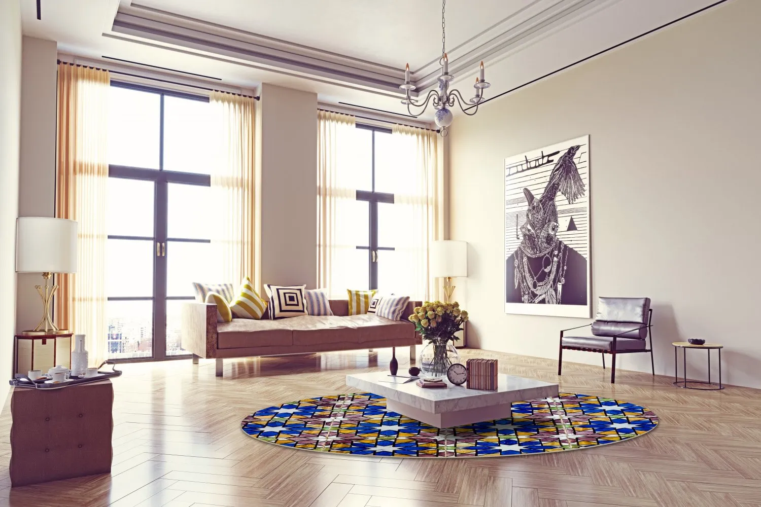 Tapete redondo - Rei (multicolorido)