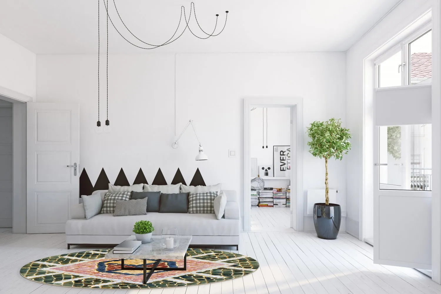 Tapete redondo - Laconi (multicolorido)