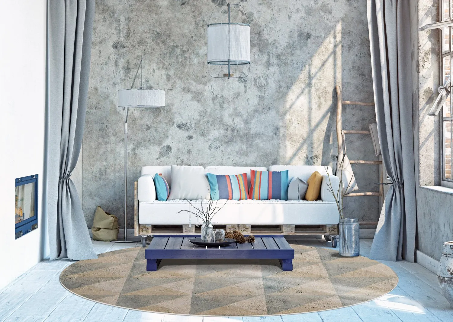 Tapete redondo - Manso (multicolorido)