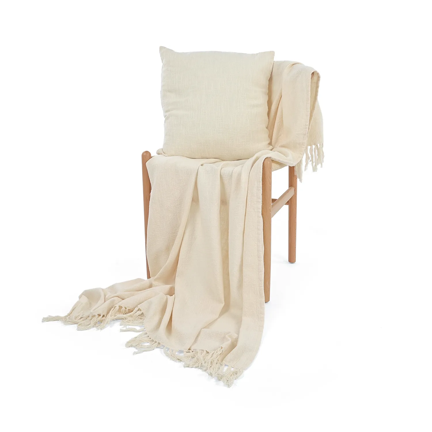 Cobertores - Veya cotton throw (creme)