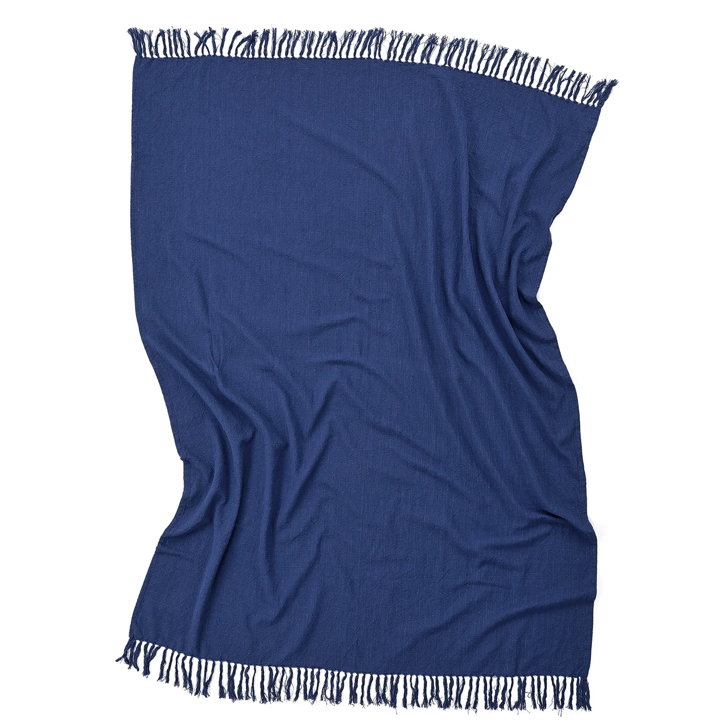 Cobertores - Veya cotton throw (azul-marinho)