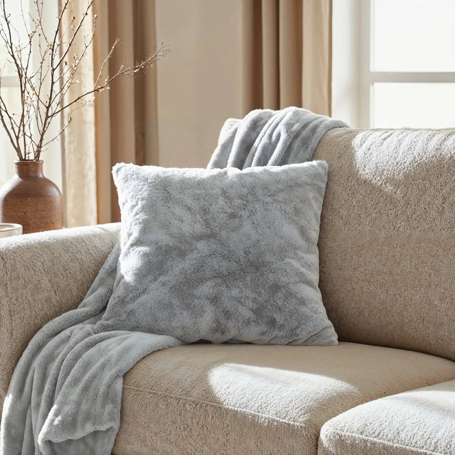 Cobertores - Aranga Super Soft Throw (cinza)