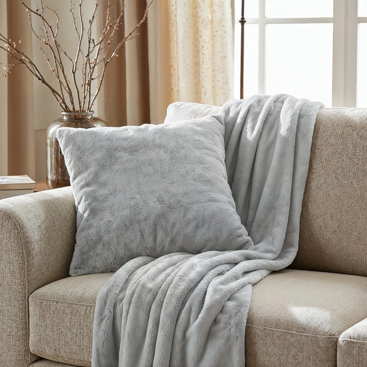 Cobertores - Aranga Super Soft Throw (cinza)