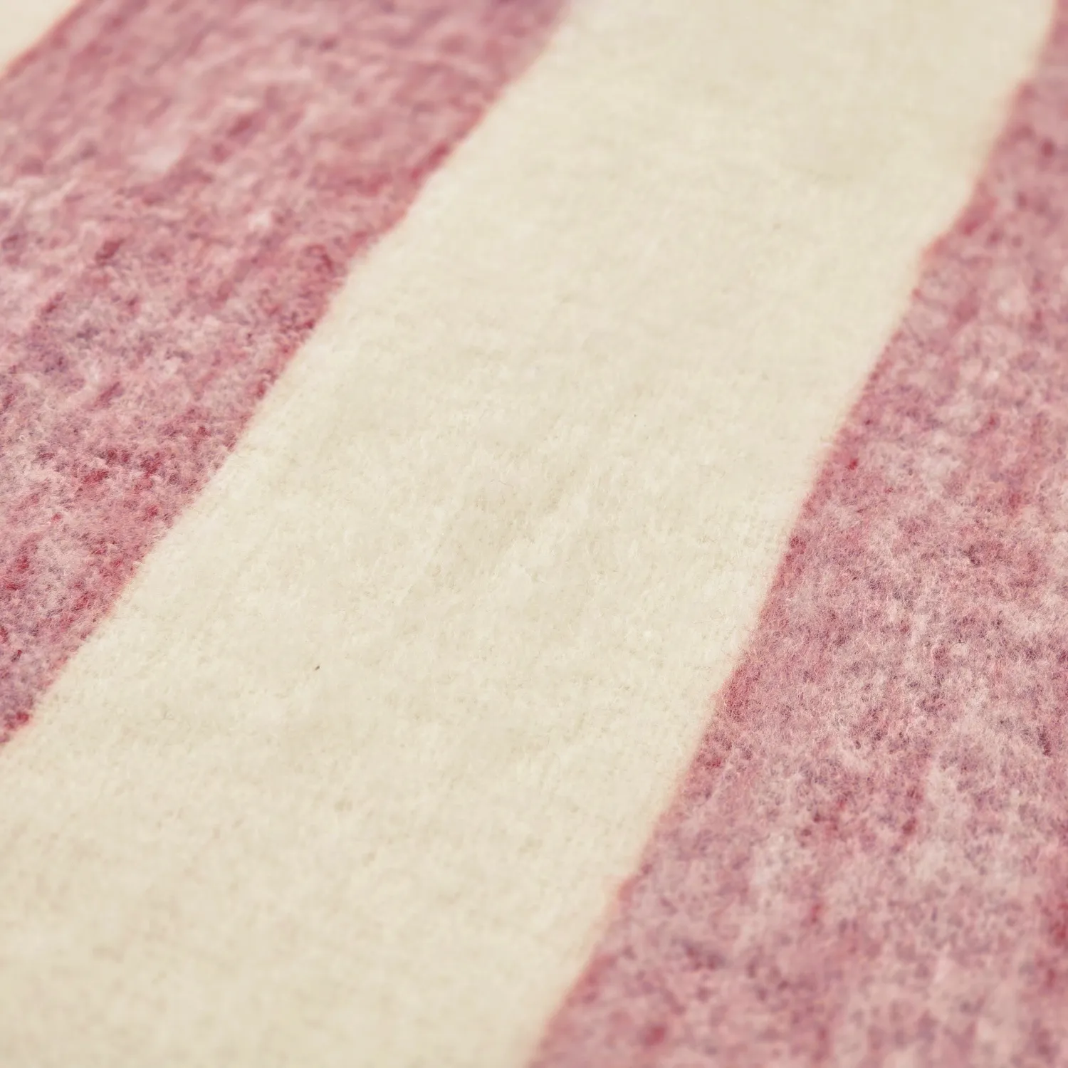 Mantas - Manta em mistura de lã - Beatriz Stripe (vermelho/branco)