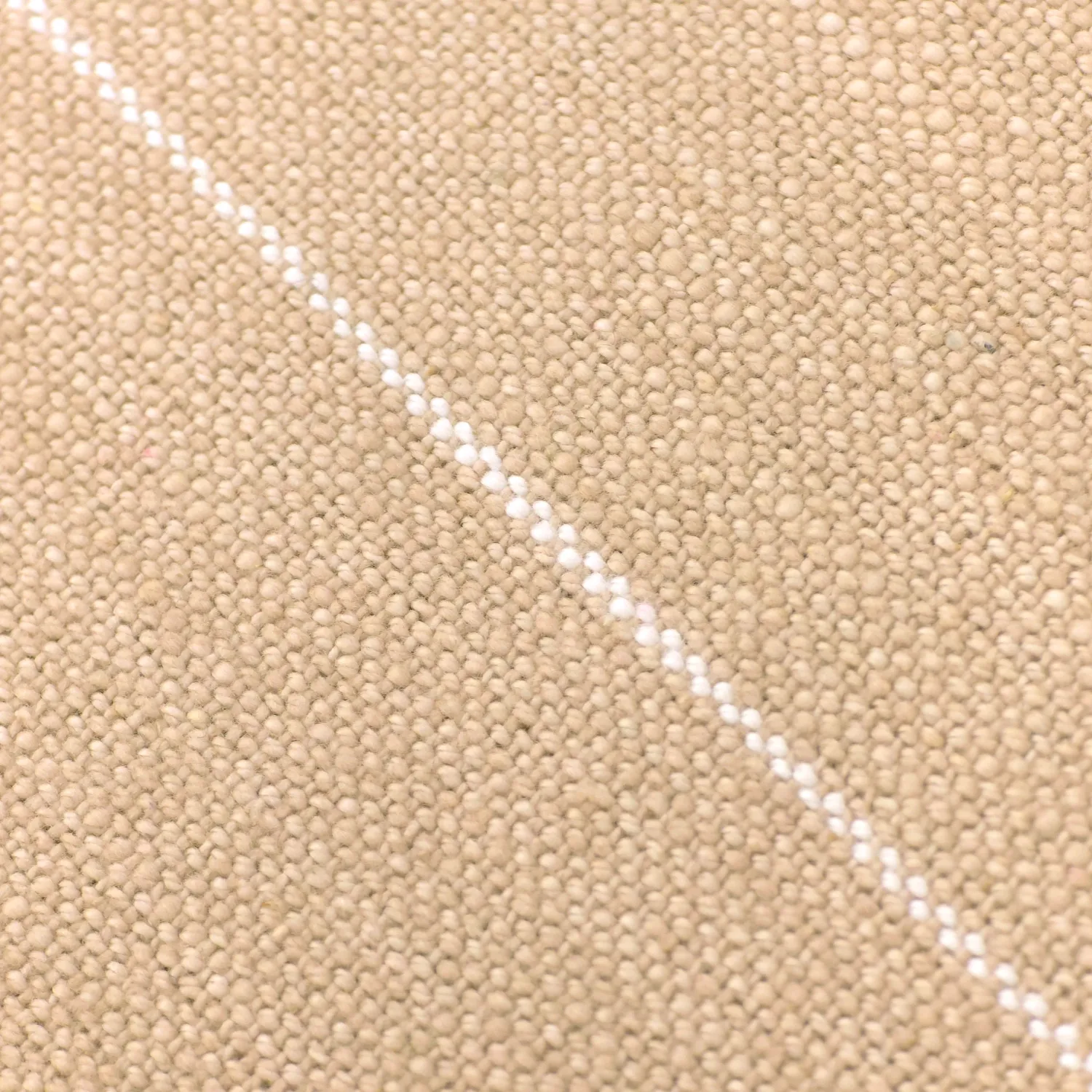 Mantas - Manta de algodão - Martina Stripe (bege/branco)