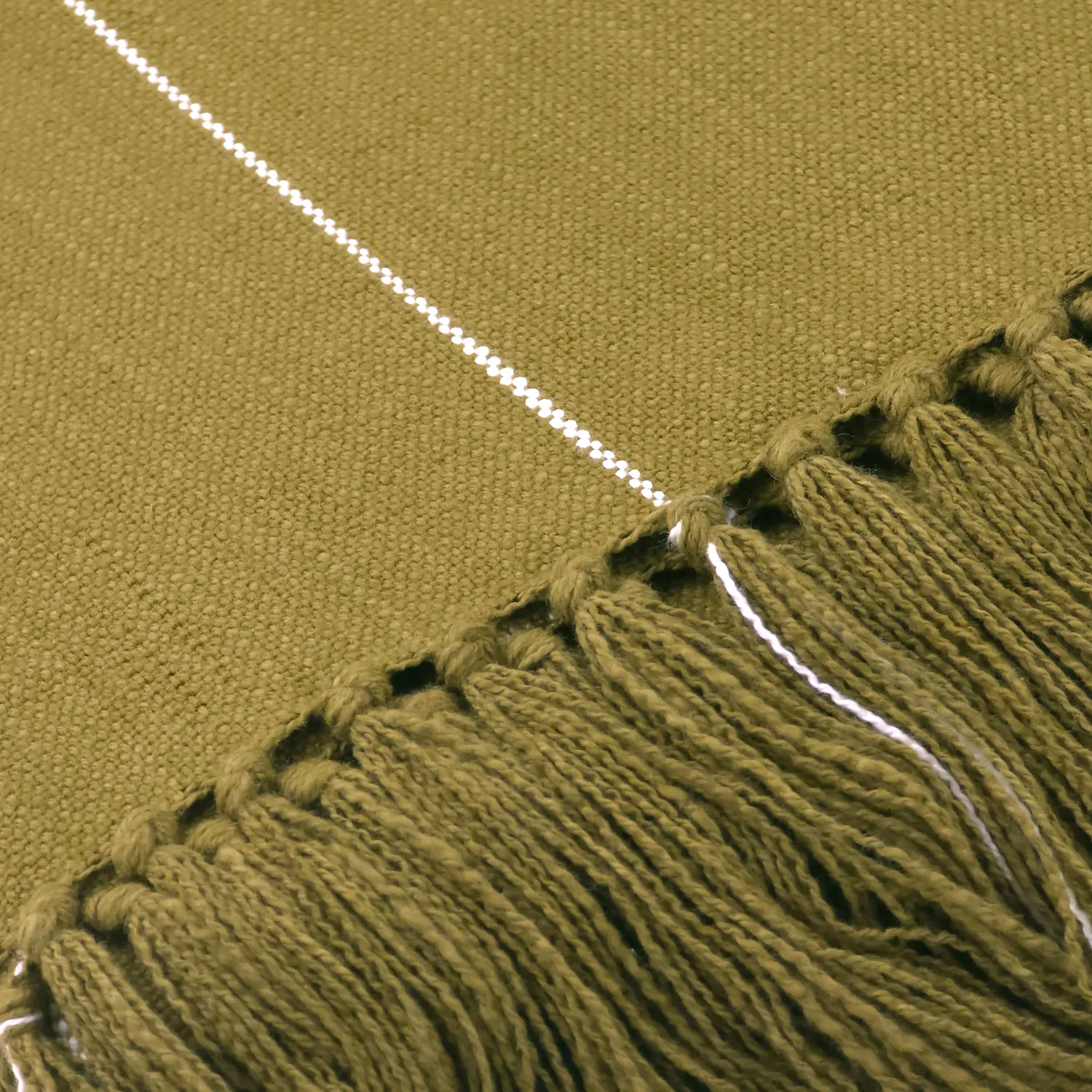 Mantas - Manta de algodão - Martina Stripe (verde/branco)