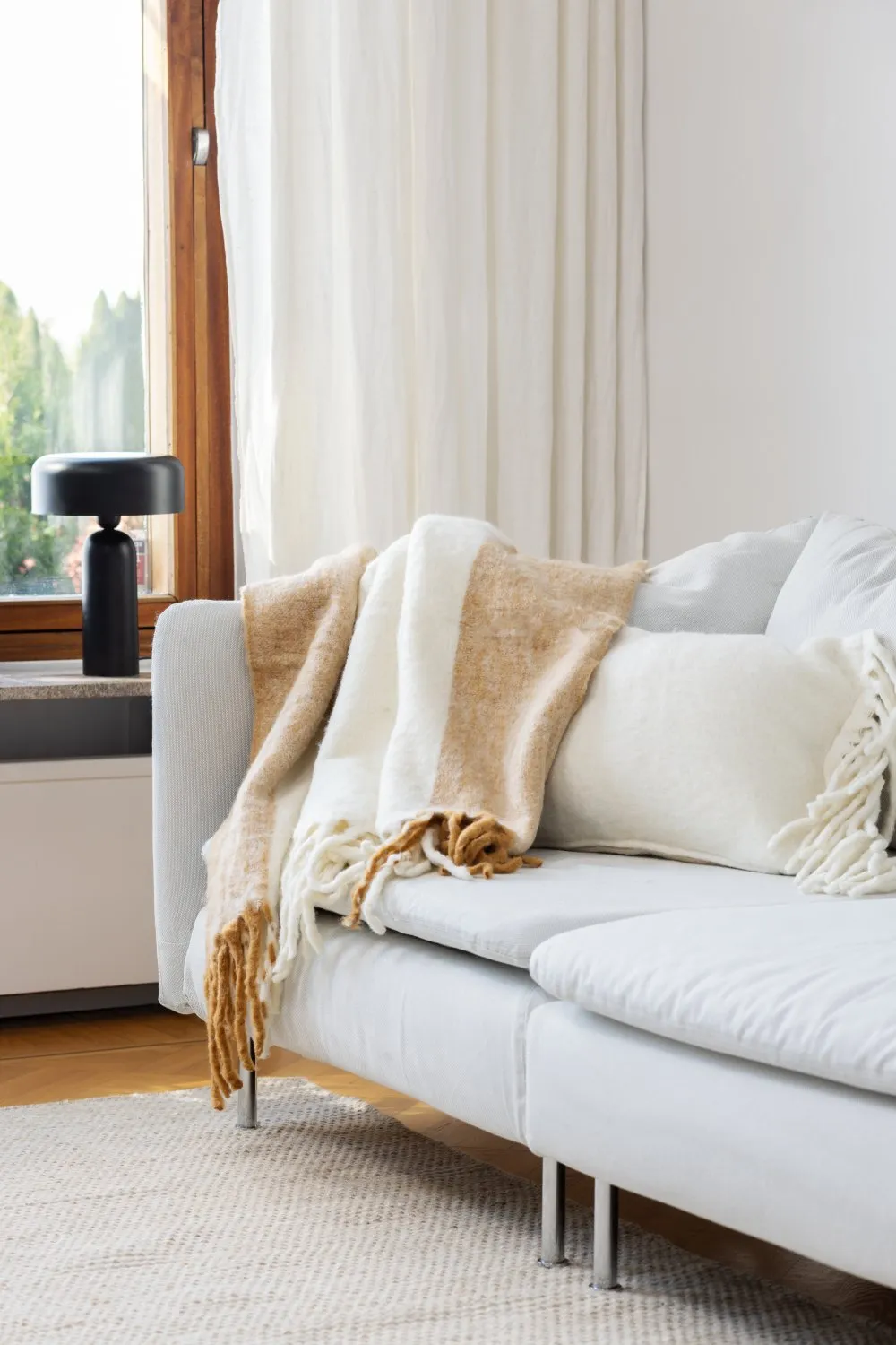 Manta em mistura de lã - Carol (amarelo)