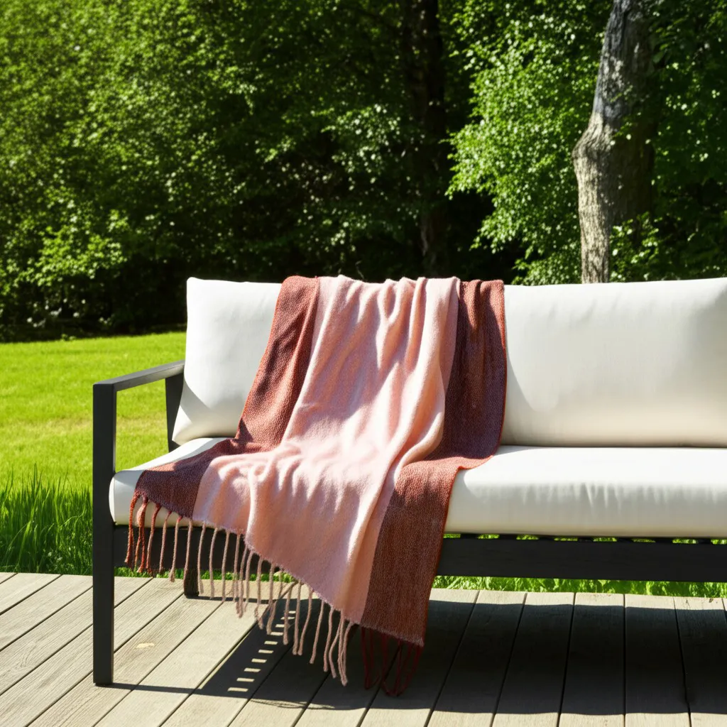 Manta em mistura de lã - Carol (rosa)