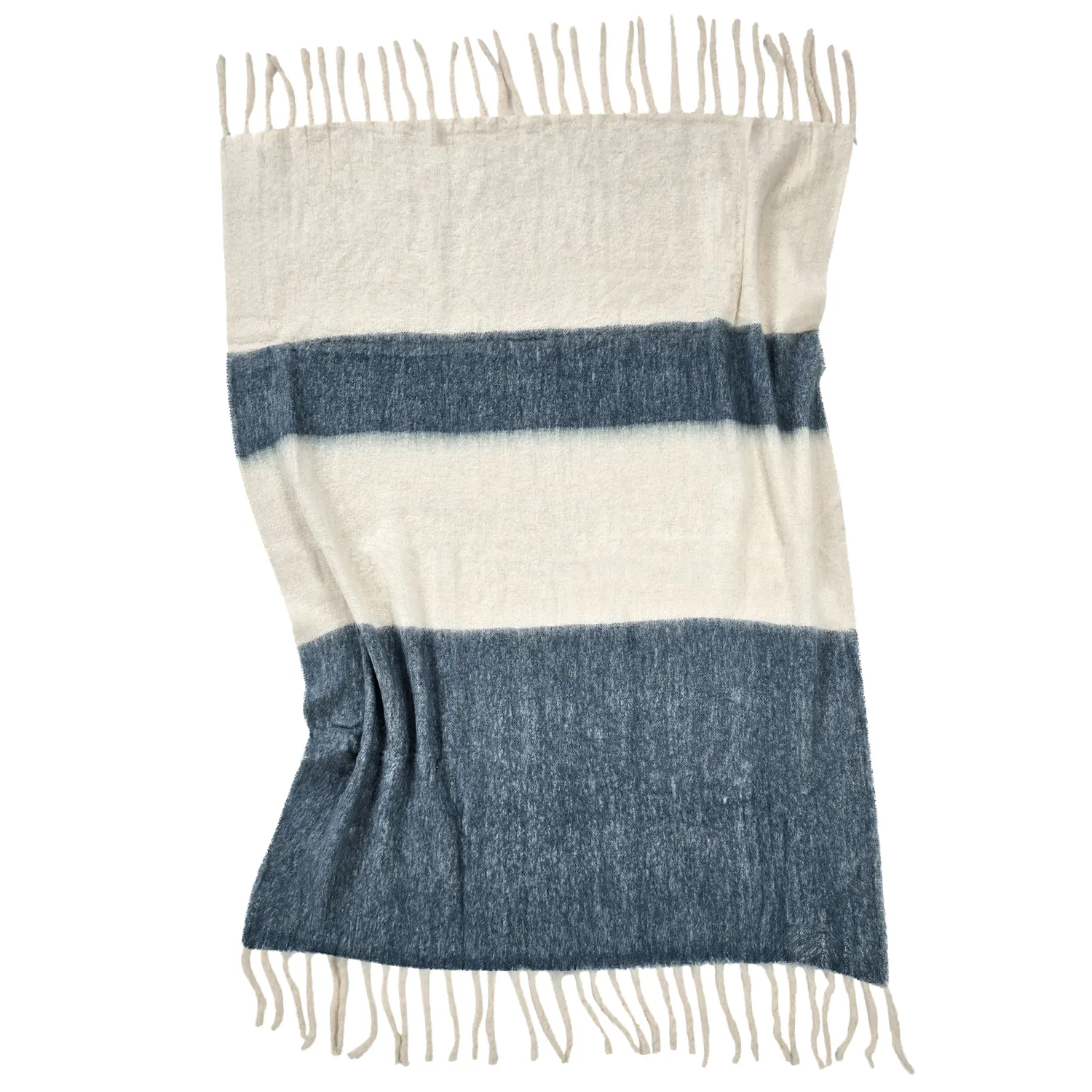 Manta em mistura de lã - Carrie (azul)