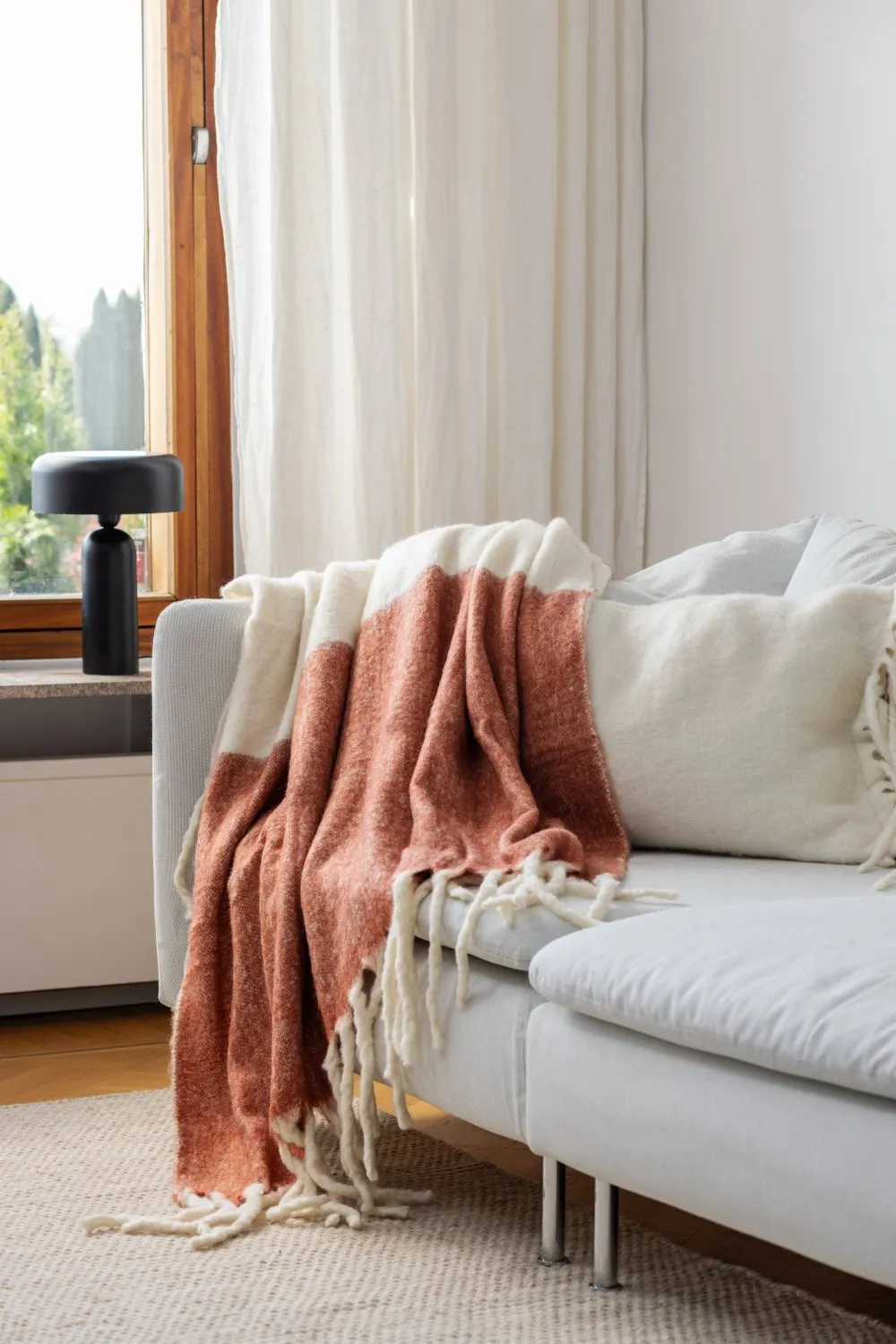 Manta em mistura de lã - Carrie (rosa)