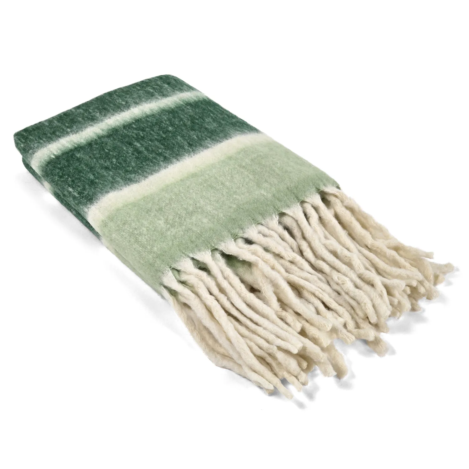 Manta em mistura de lã - Charlotte (verde)