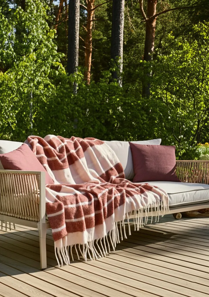 Manta em mistura de lã - Charlotte (rosa)