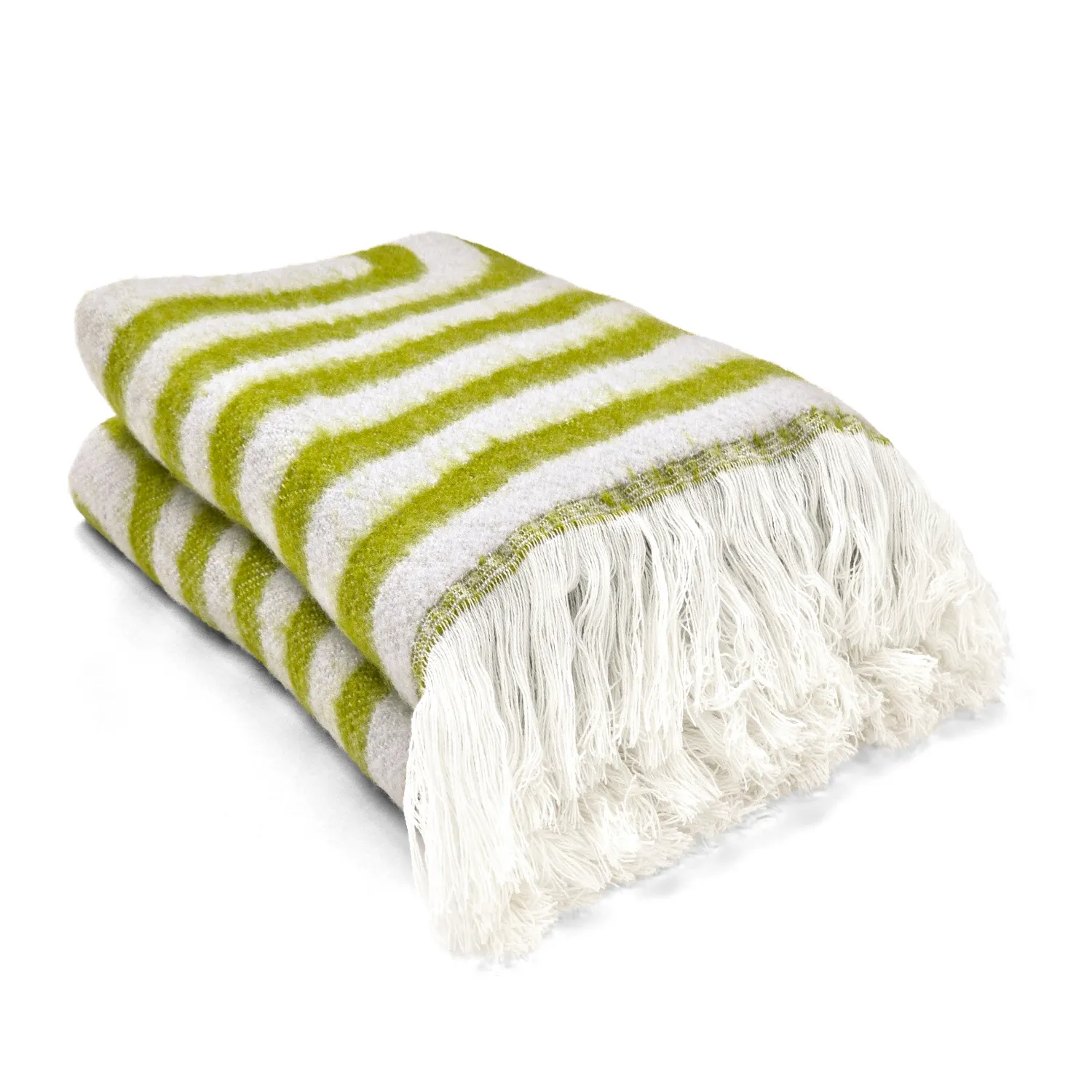 Mantas - Manta em mistura de lã - Melody (verde/roxo)