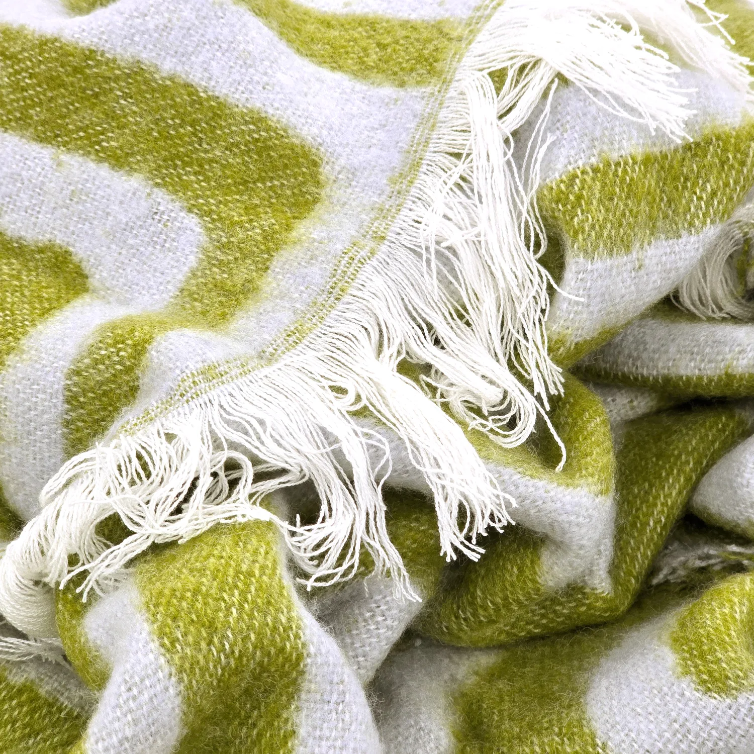 Mantas - Manta em mistura de lã - Melody (verde/roxo)