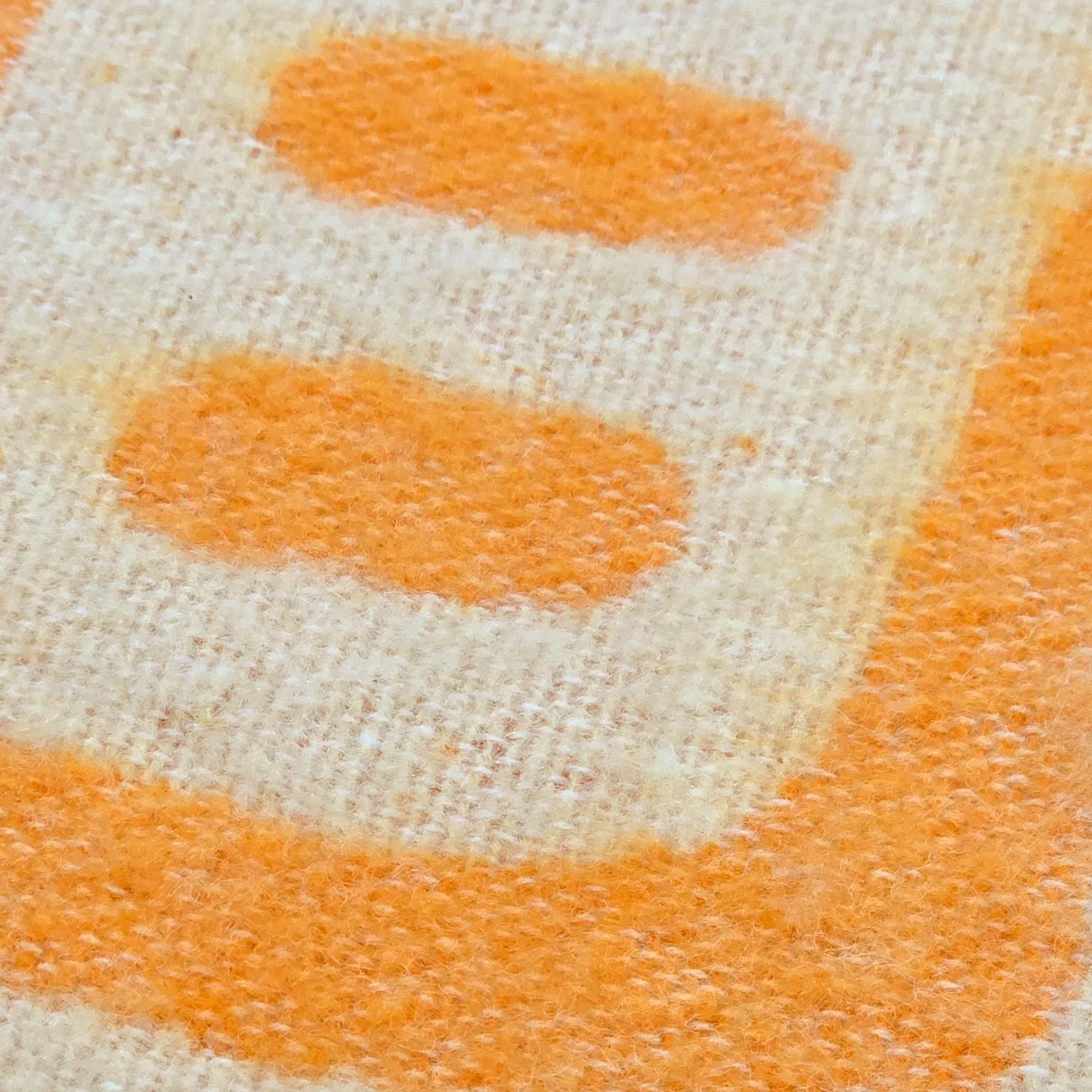 Mantas - Manta em mistura de lã - Melody (bege/laranja)