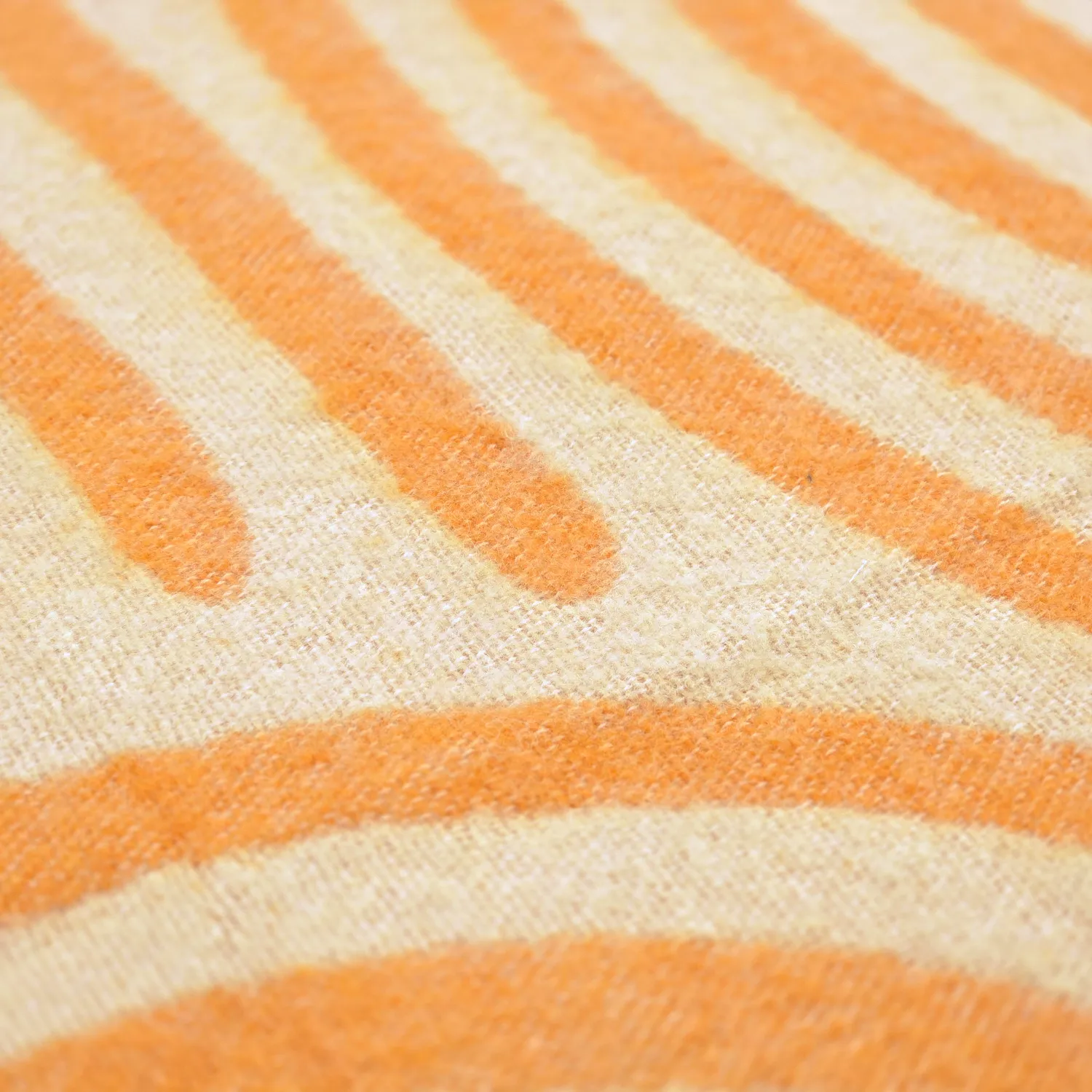 Mantas - Manta em mistura de lã - Melody (bege/laranja)