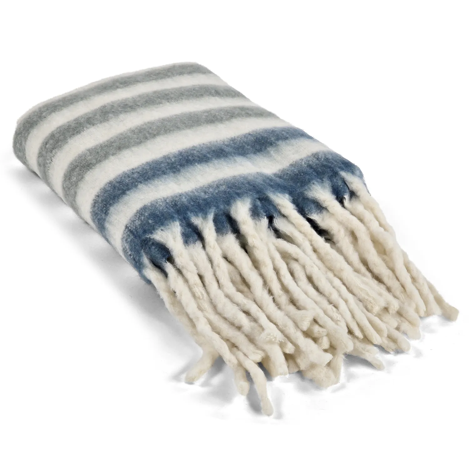 Manta em mistura de lã - Monica (azul)