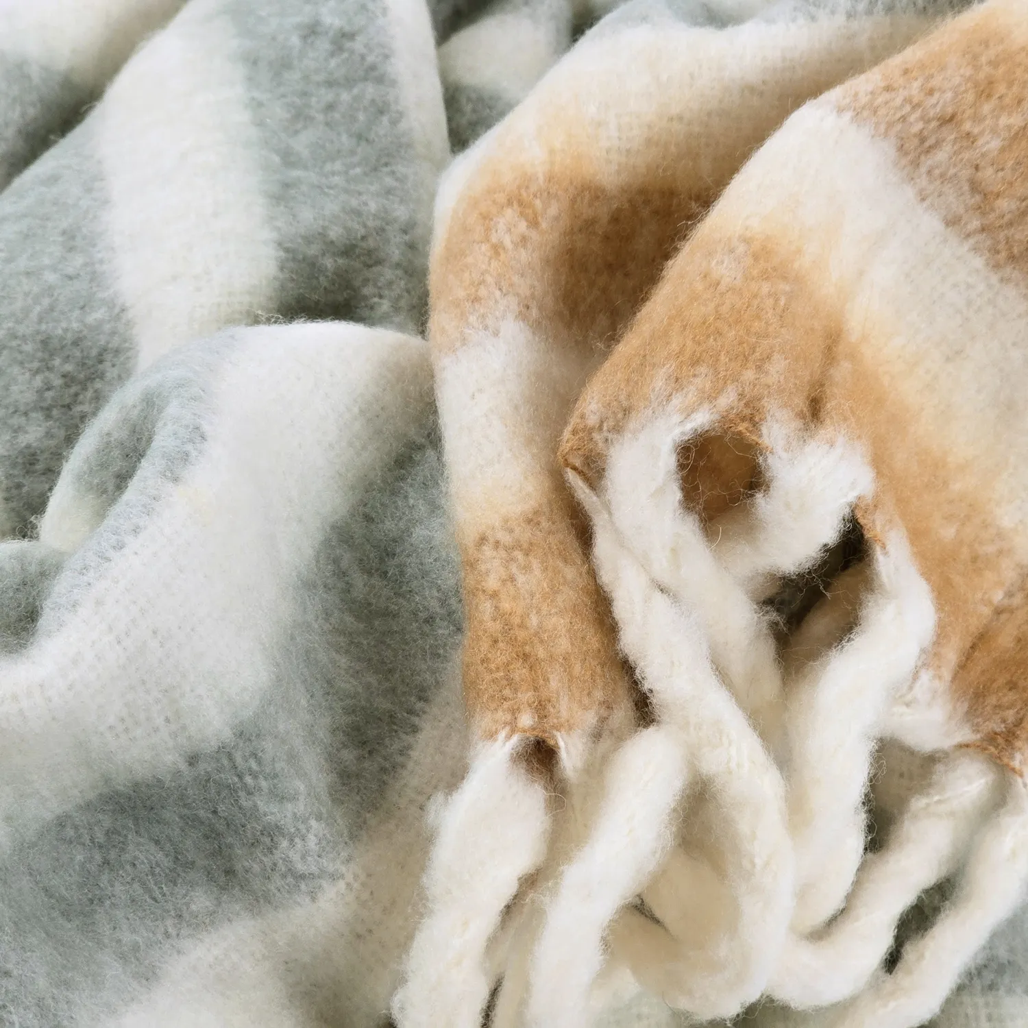 Manta em mistura de lã - Monica (amarelo)