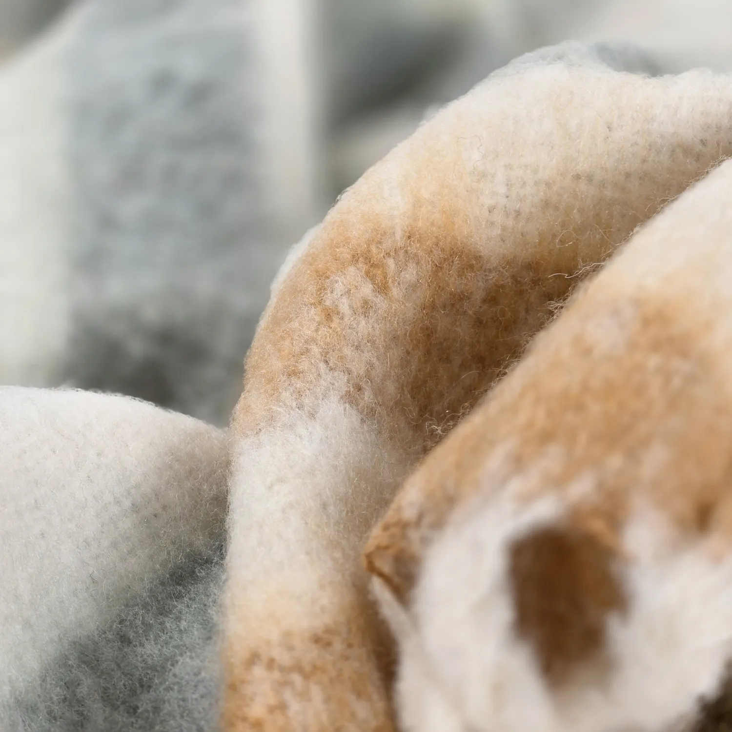 Manta em mistura de lã - Monica (amarelo)