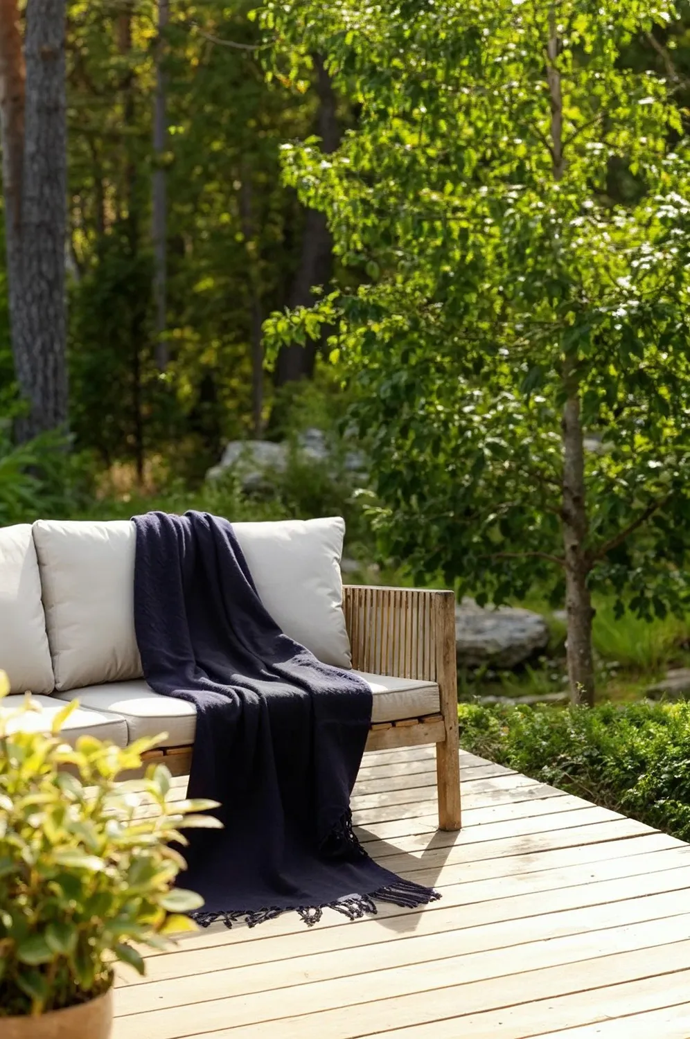 Manta em mistura de lã - Samantha (preto)