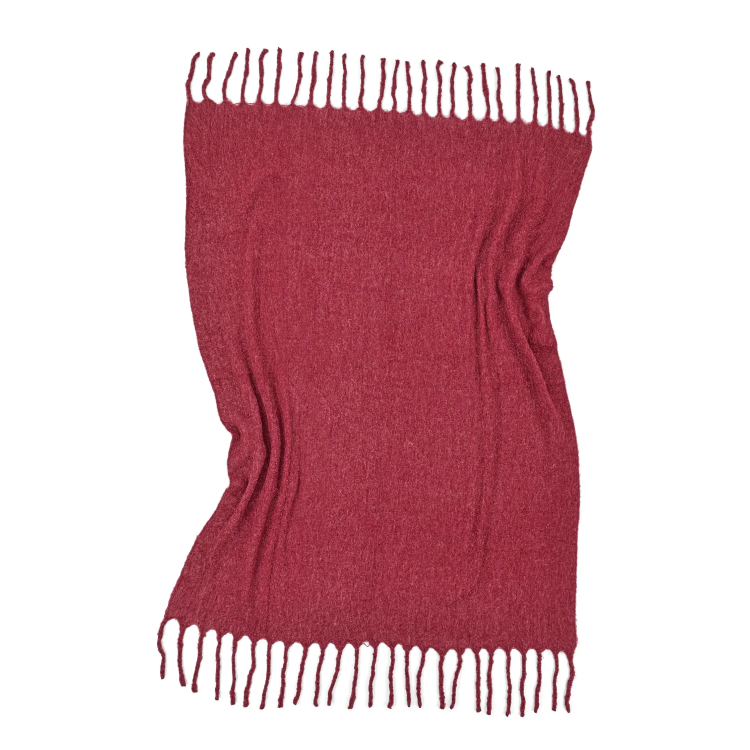 Mantas - Manta em mistura de lã - Samantha (vermelho escuro)