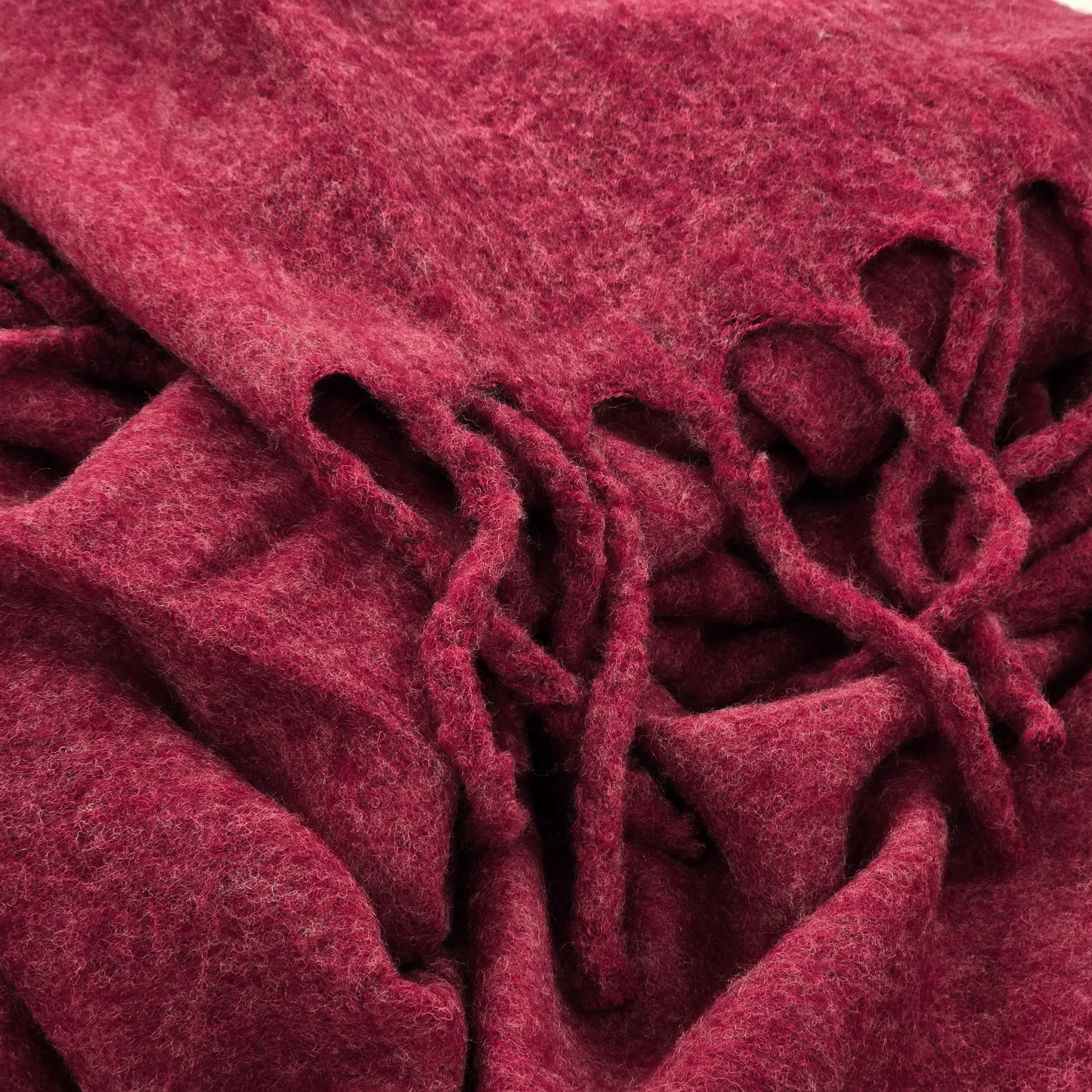Mantas - Manta em mistura de lã - Samantha (vermelho escuro)