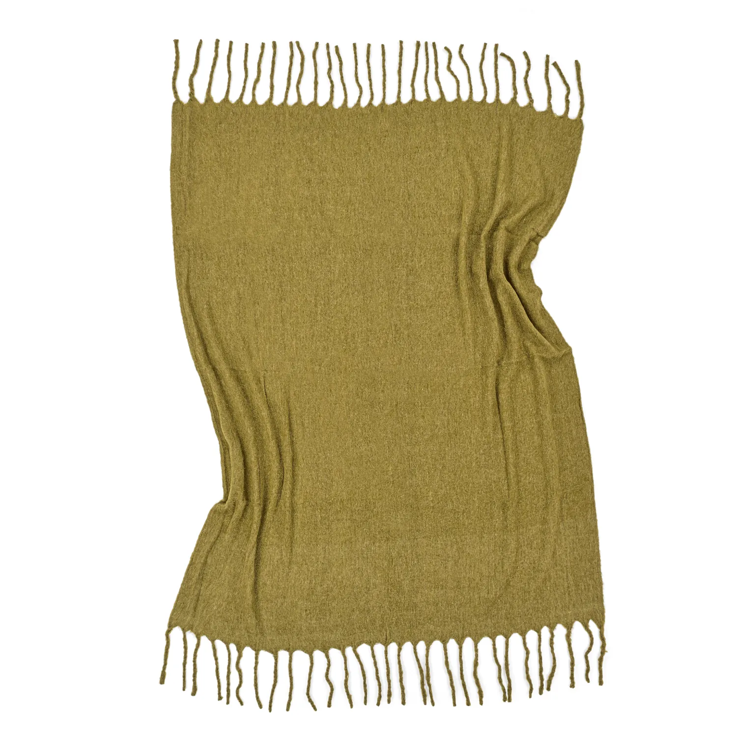 Mantas - Manta em mistura de lã - Samantha (verde oliva)