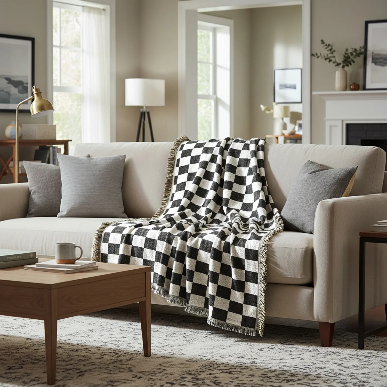Cobertores - Wallace Tapestry Blanket (preto/branco)