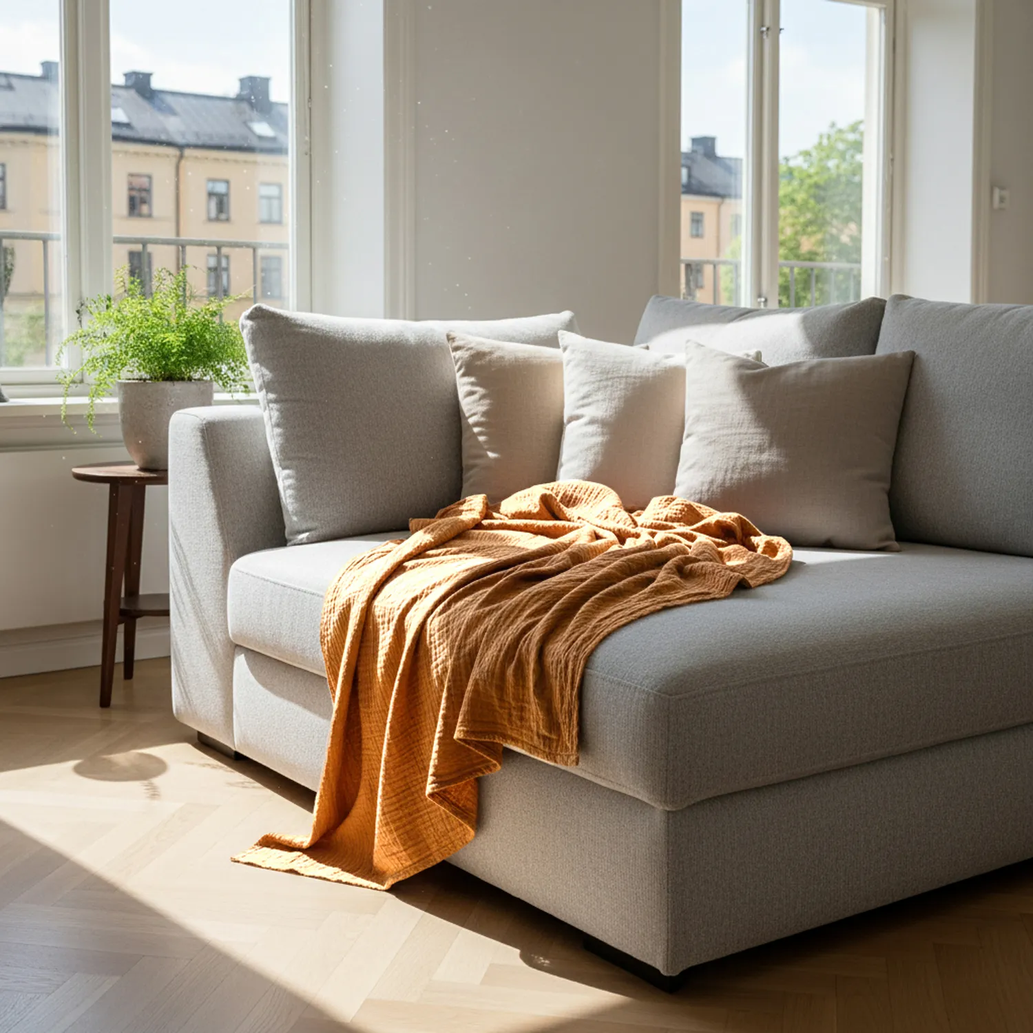 Cobertores - Vanja Throw (marrom claro)