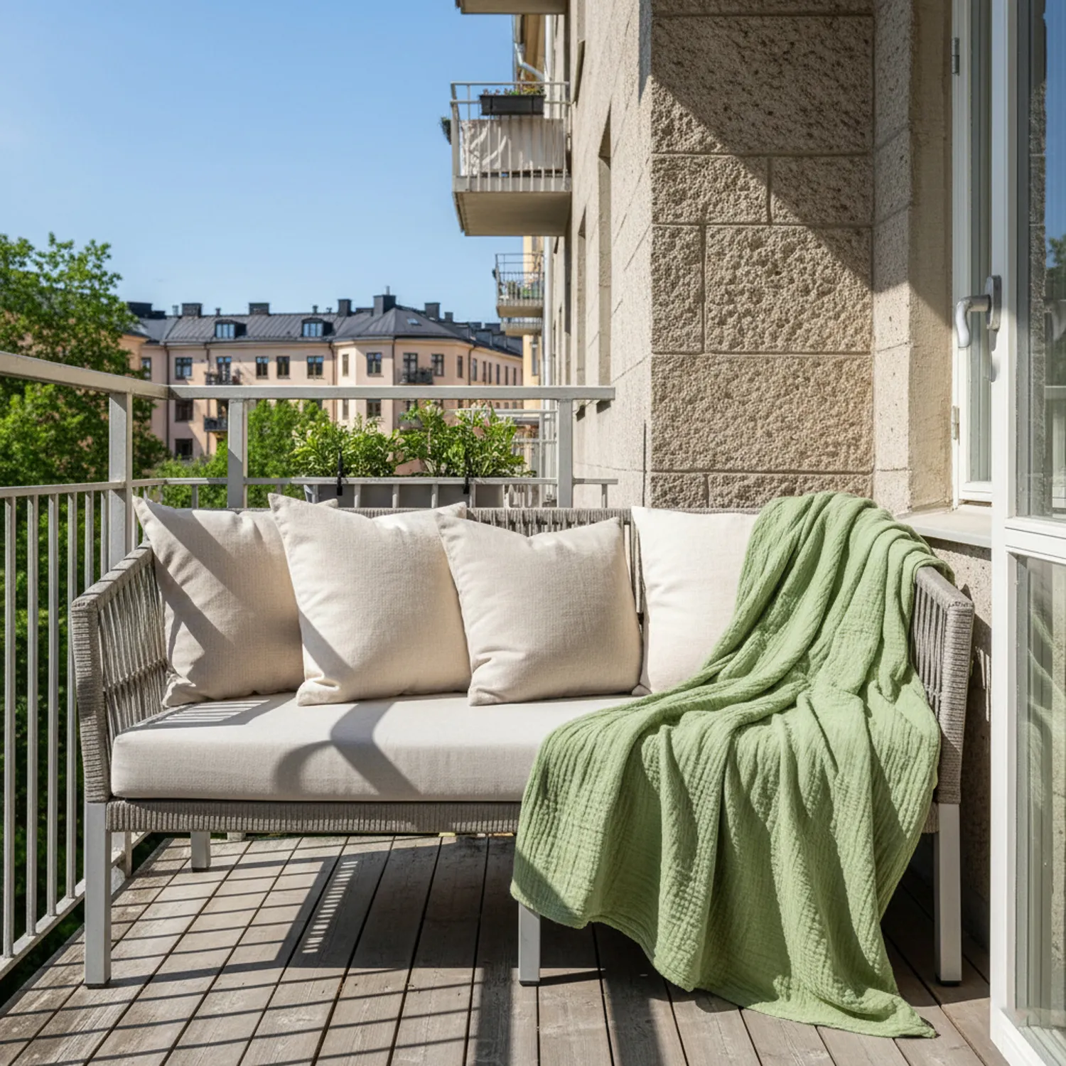 Cobertores - Vanja Throw (verde claro)