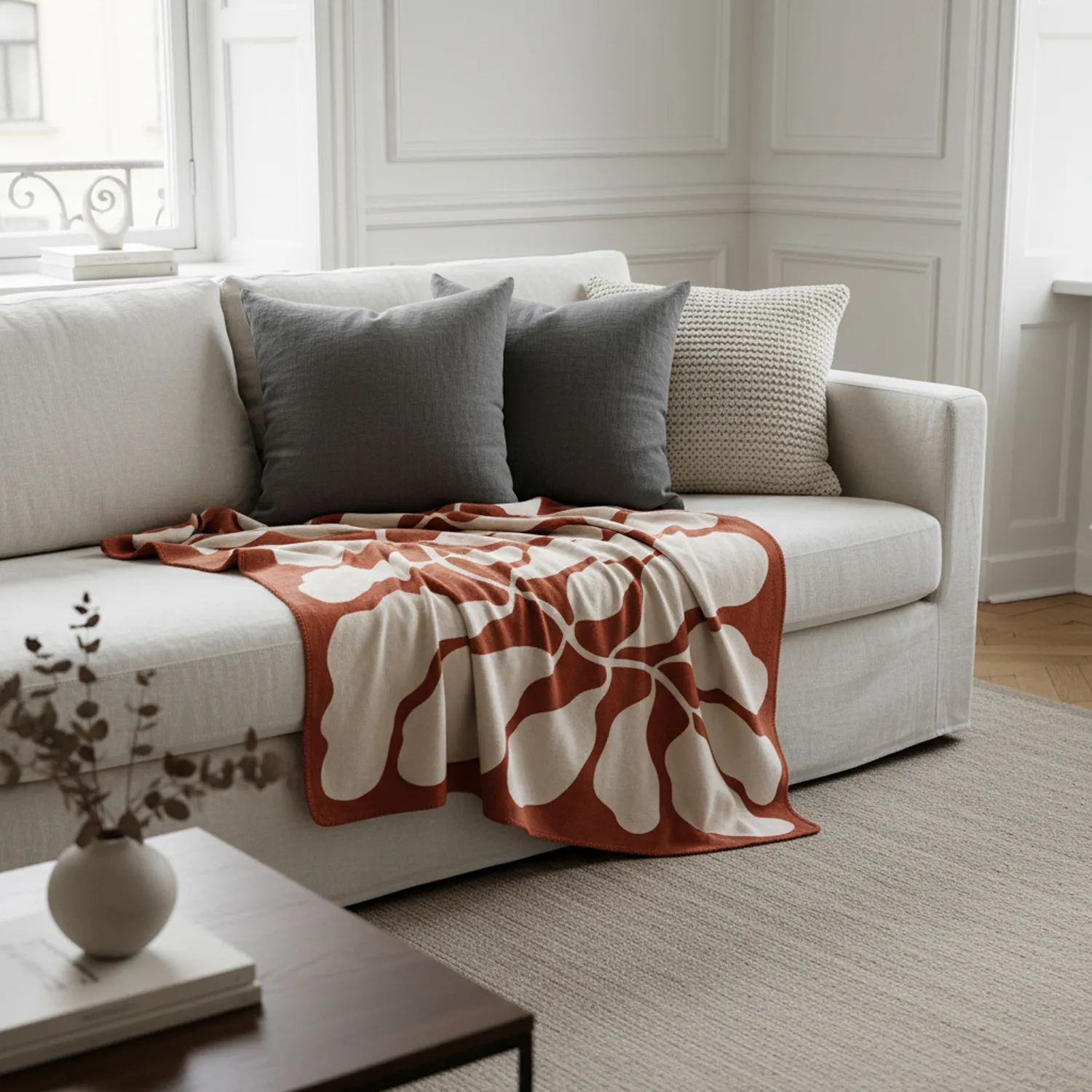 Cobertores - Katalia Jacquard Blanket (borgonha)